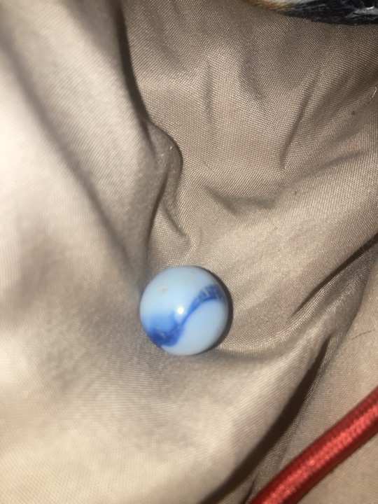 Blue Opaque Patch by Akro Agate, identification view