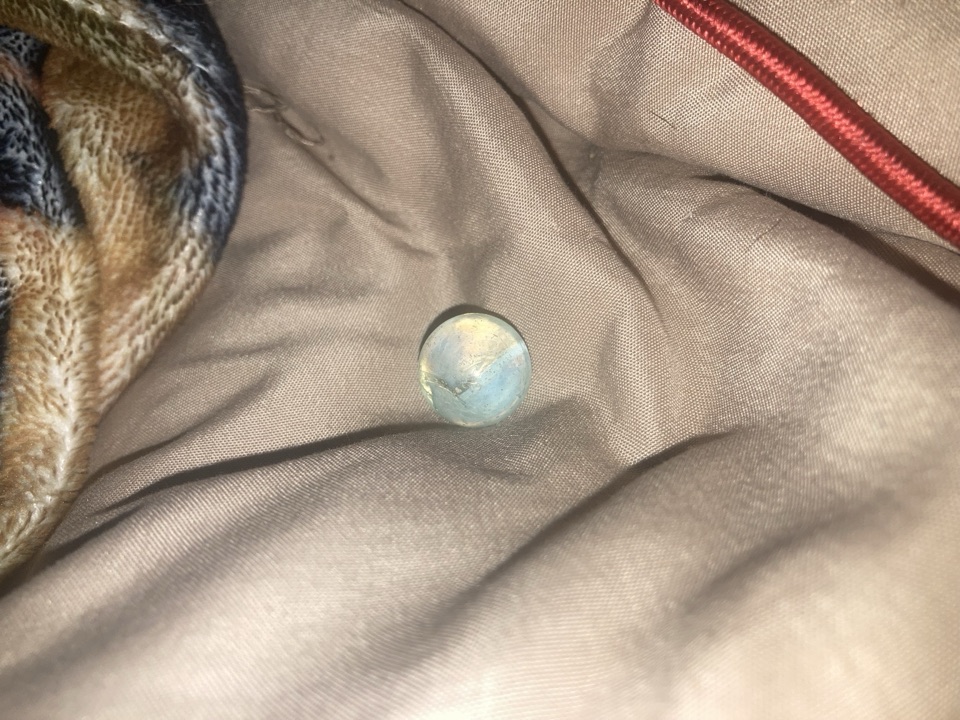 Light Blue Cat's Eye by Vitro Agate Company, identification view