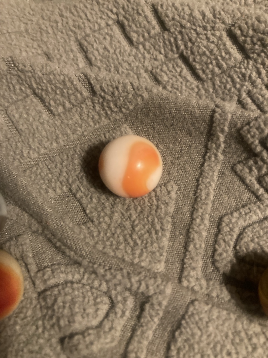 Orange and White Patch by Akro Agate, identification view