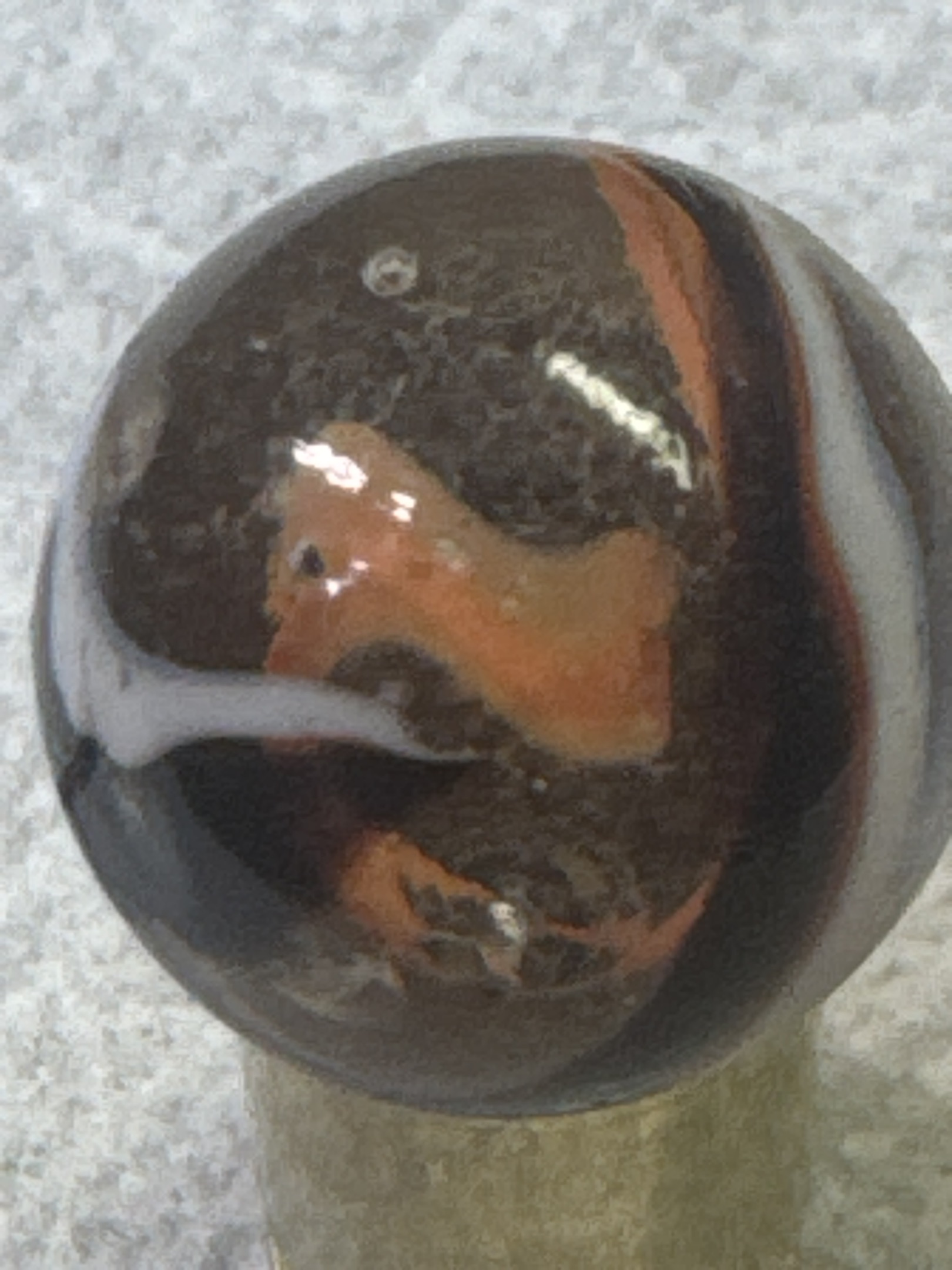 Black Oxblood Special by Akro Agate, identification view