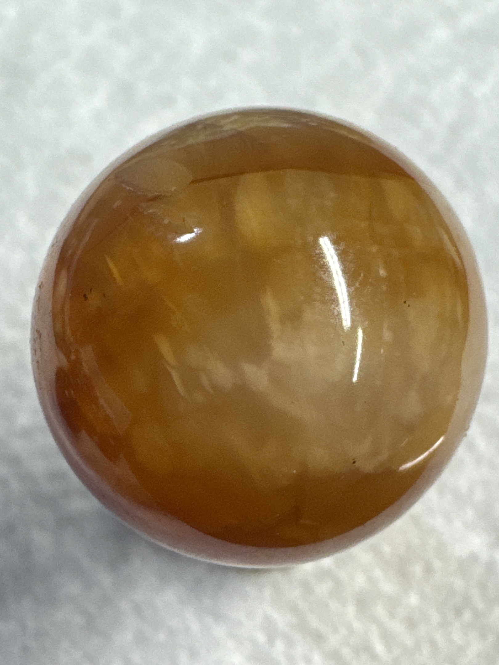 Honey Amber Swirl by Akro Agate, identification view