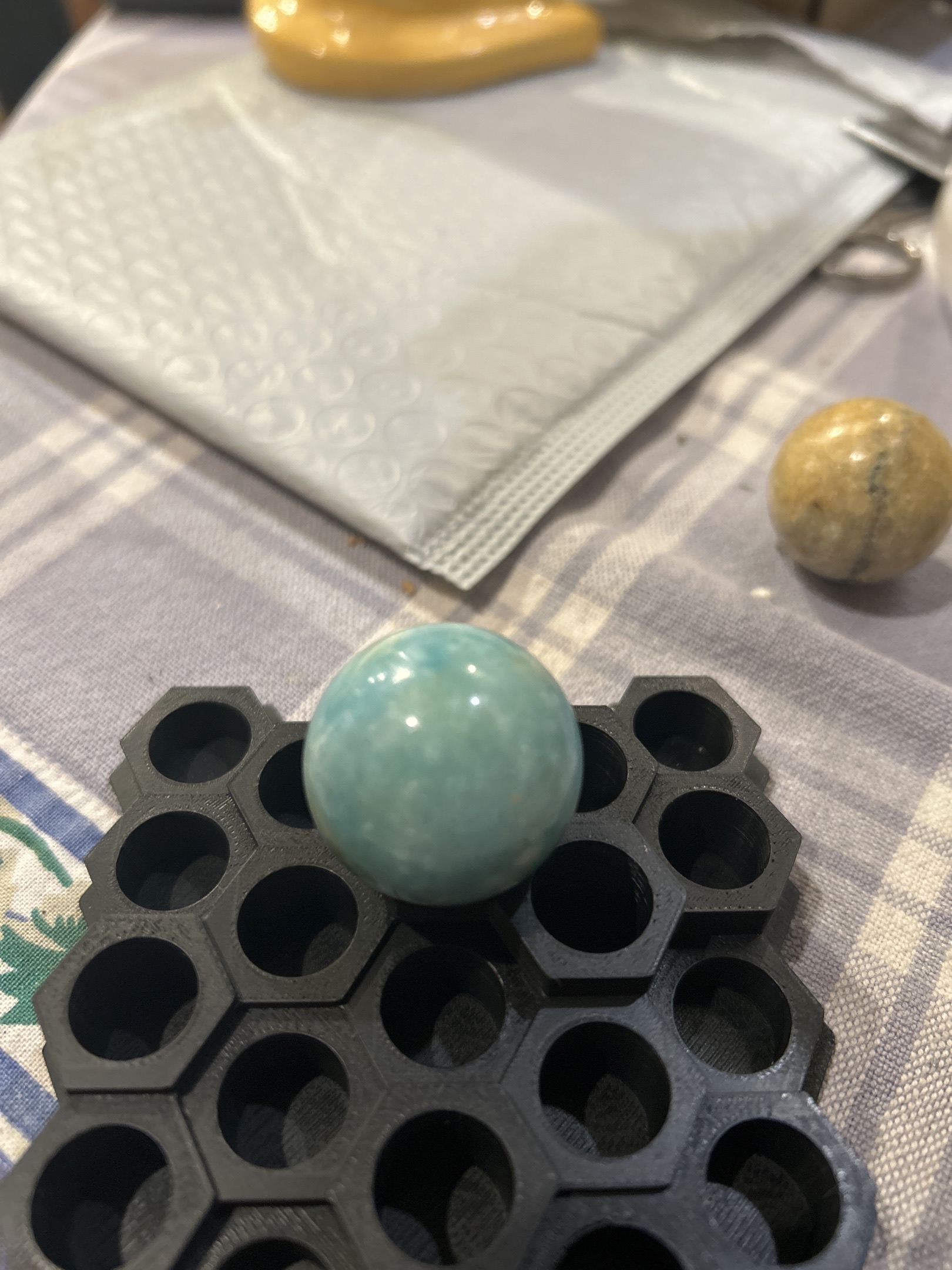 Larimar (Pectolite) by Natural / Lapidary, identification view