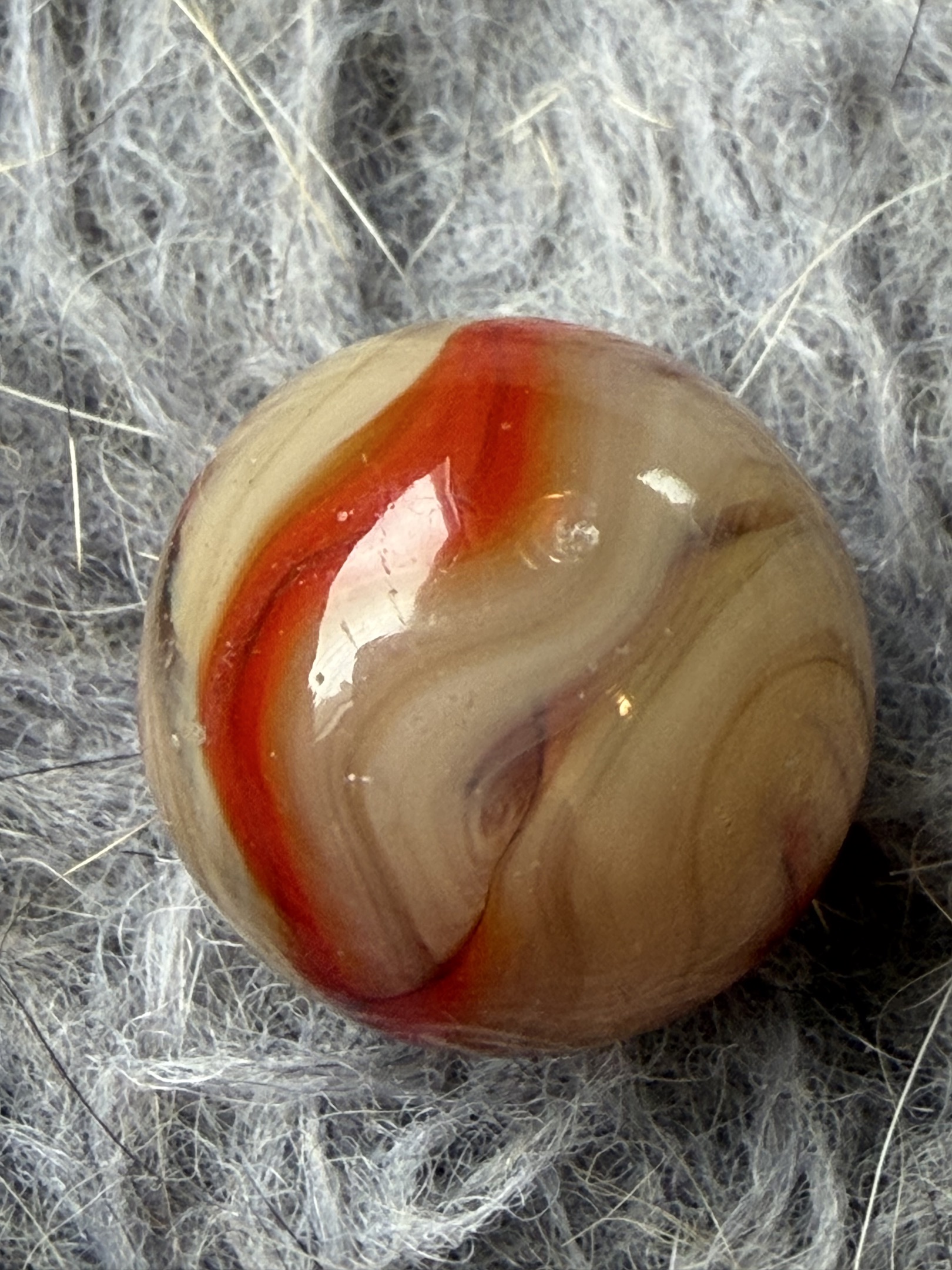 Tan and Red Swirl by Alley Agate