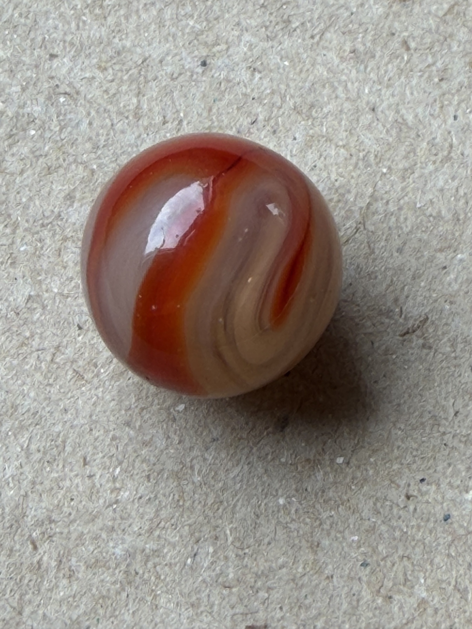 Carnelian Slag Swirl by Akro Agate Company