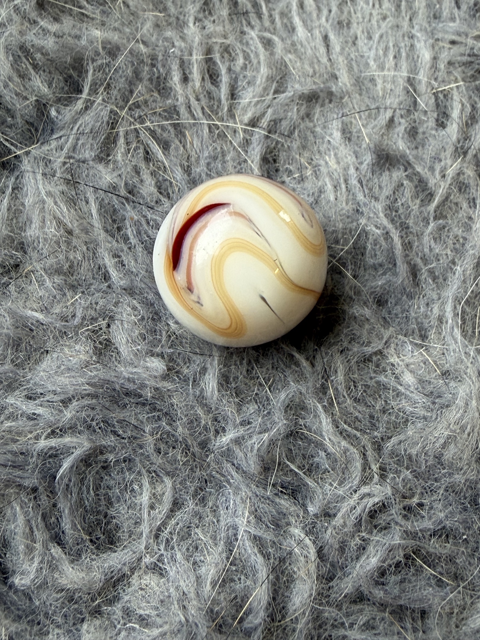 Peach and Oxblood Swirl by Alley Agate