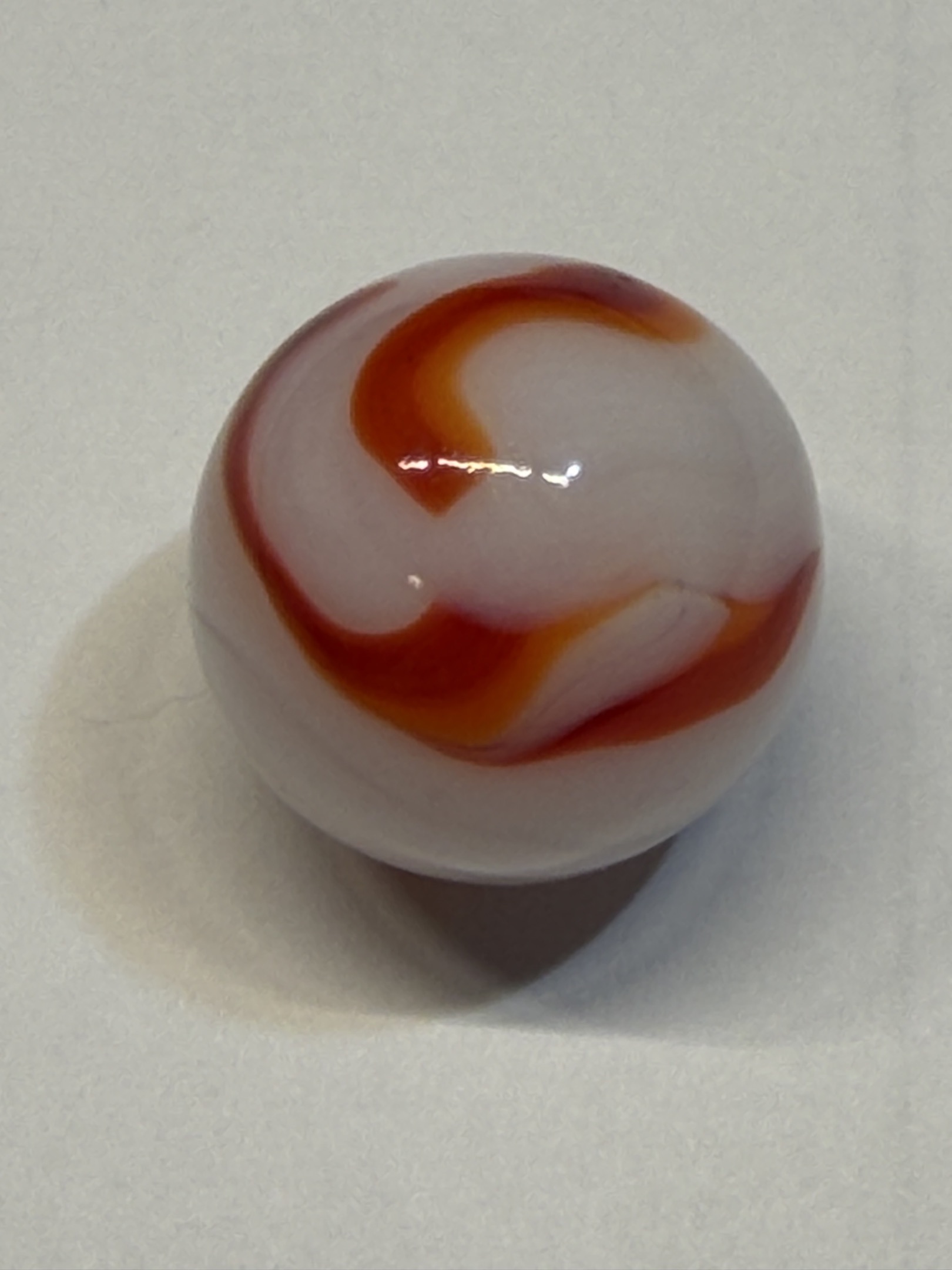 Peach Swirl / Red-Orange Swirl by Alley Agate