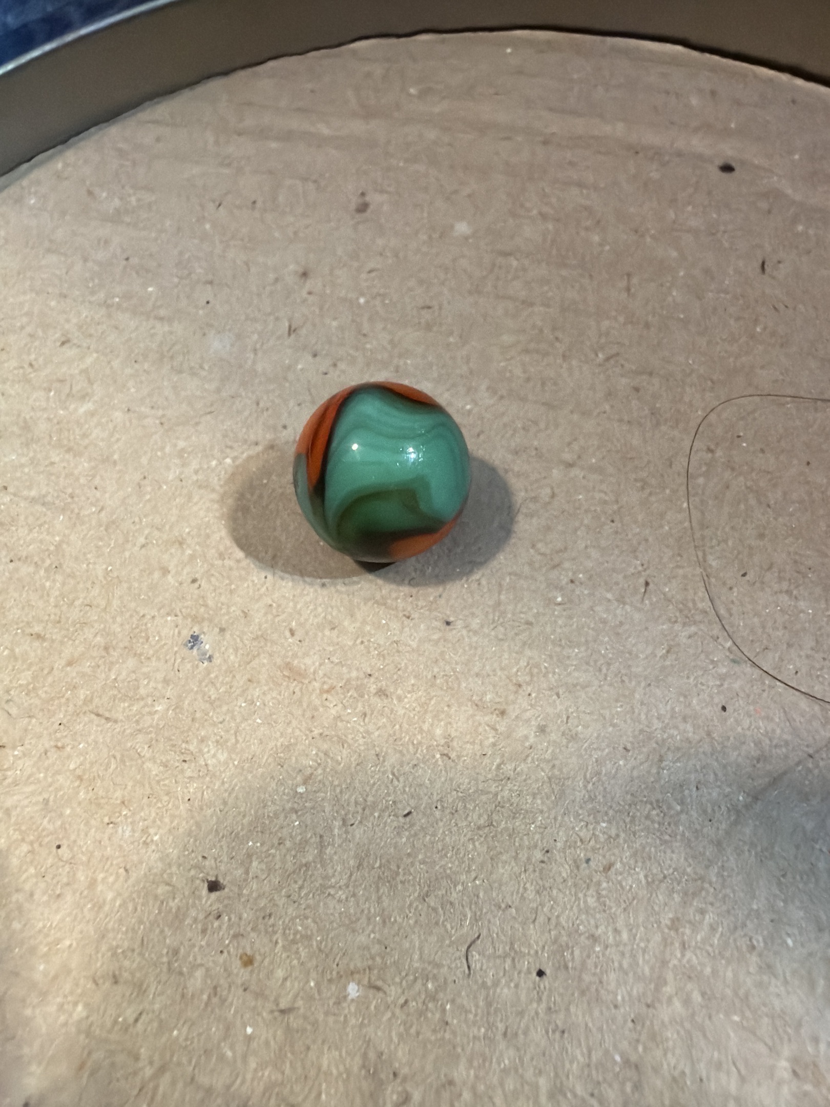 Orange and Green (Watermelon) by Akro Agate