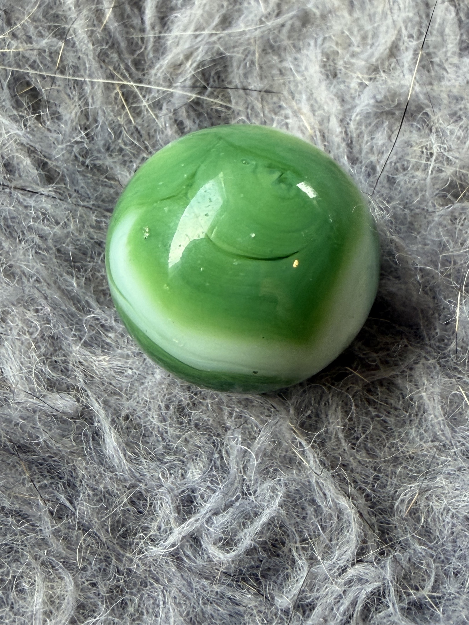 Green and White Swirl by Alley Agate