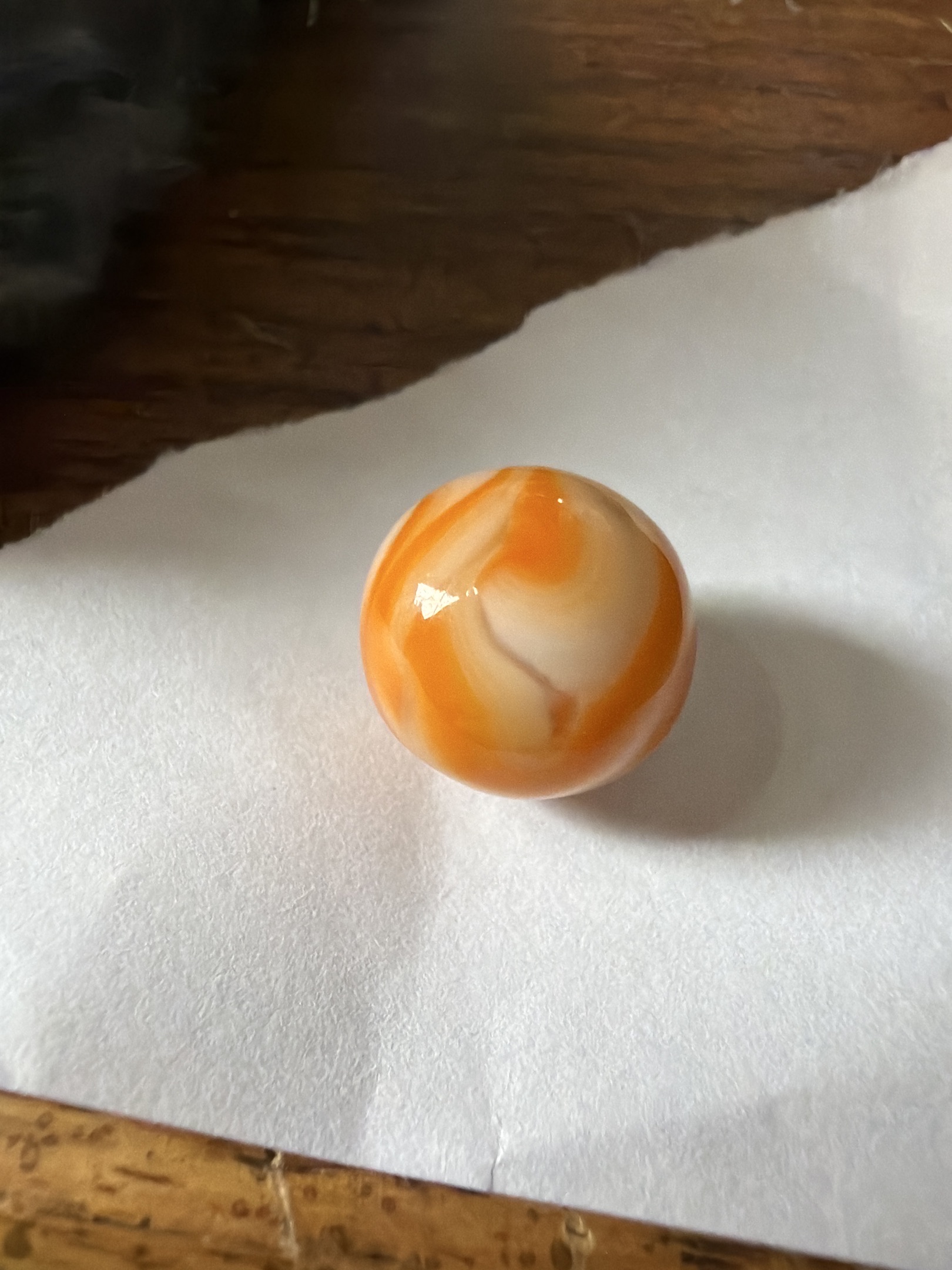 Orange Peach Swirl by Alley Agate