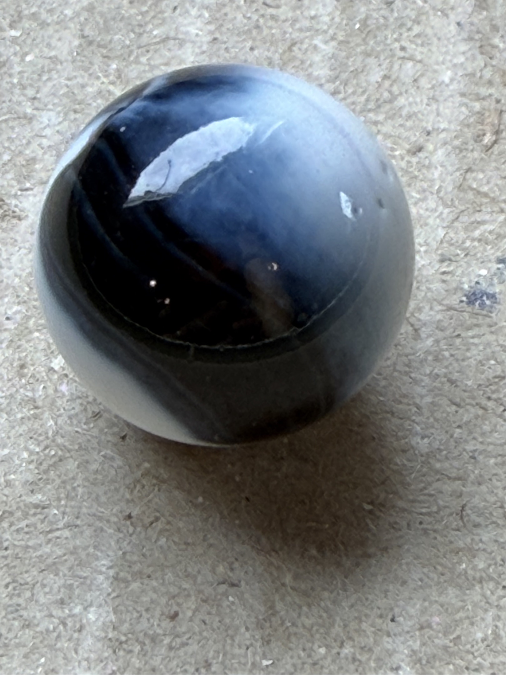 Blue and White Swirl by Alley Agate