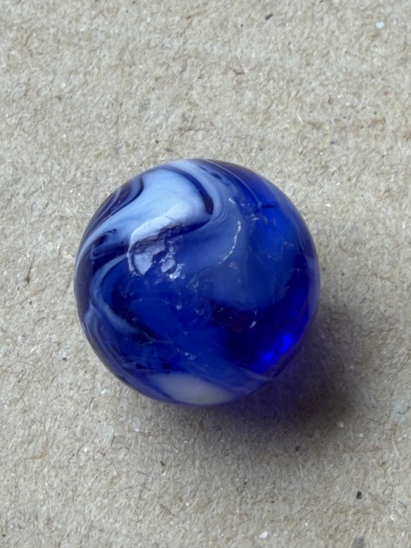 Blue and White Swirl by Alley Agate