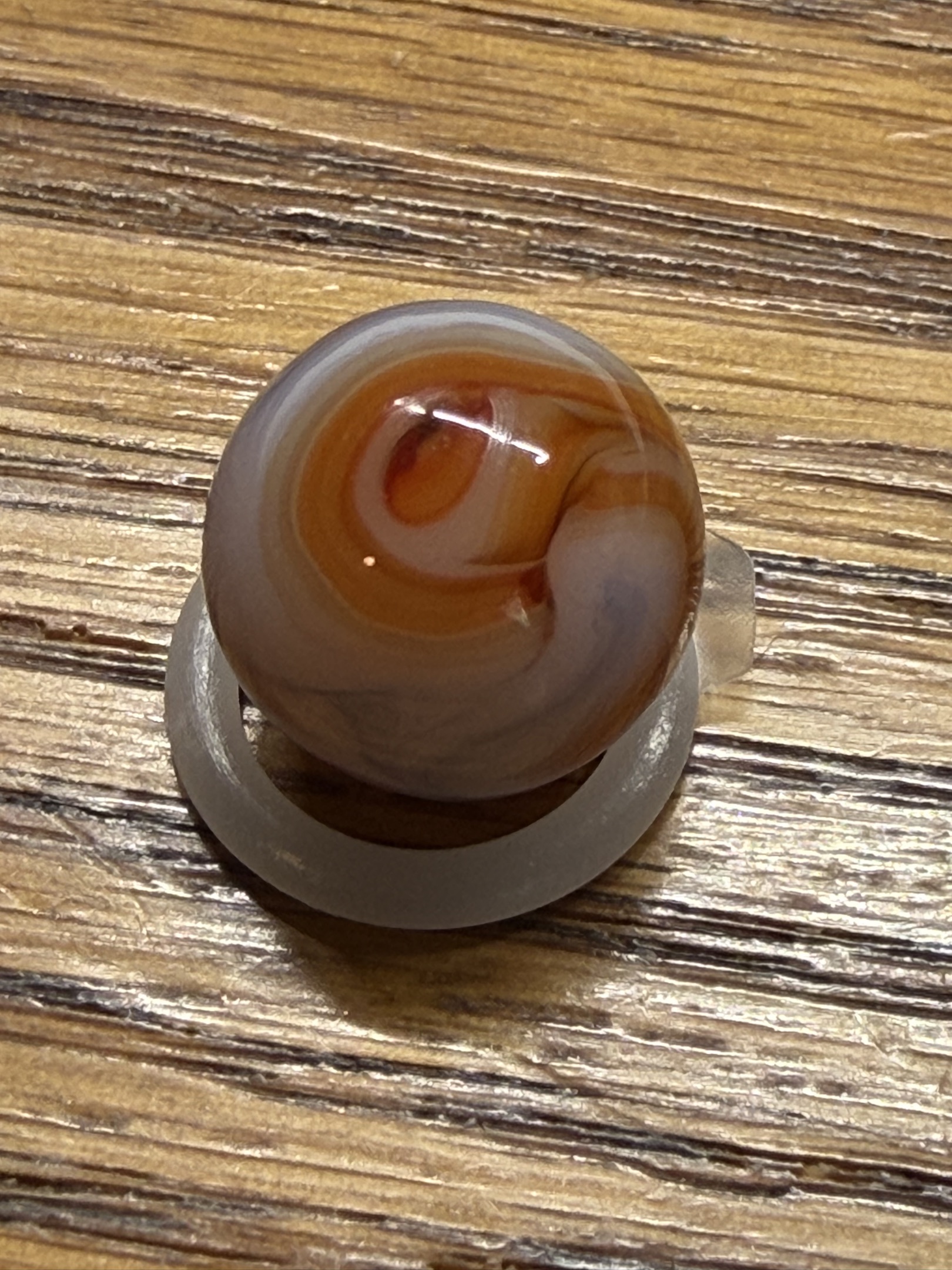 Peach or Butterscotch Swirl by Alley Agate