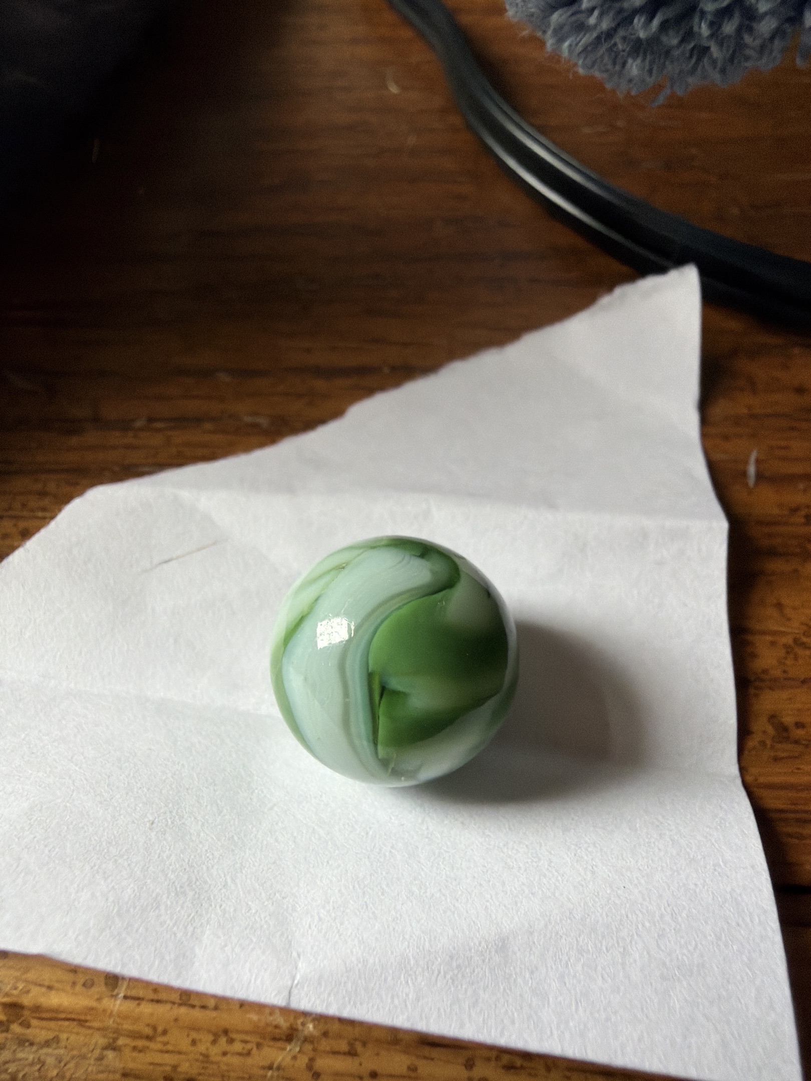 Green and White Swirl by Alley Agate