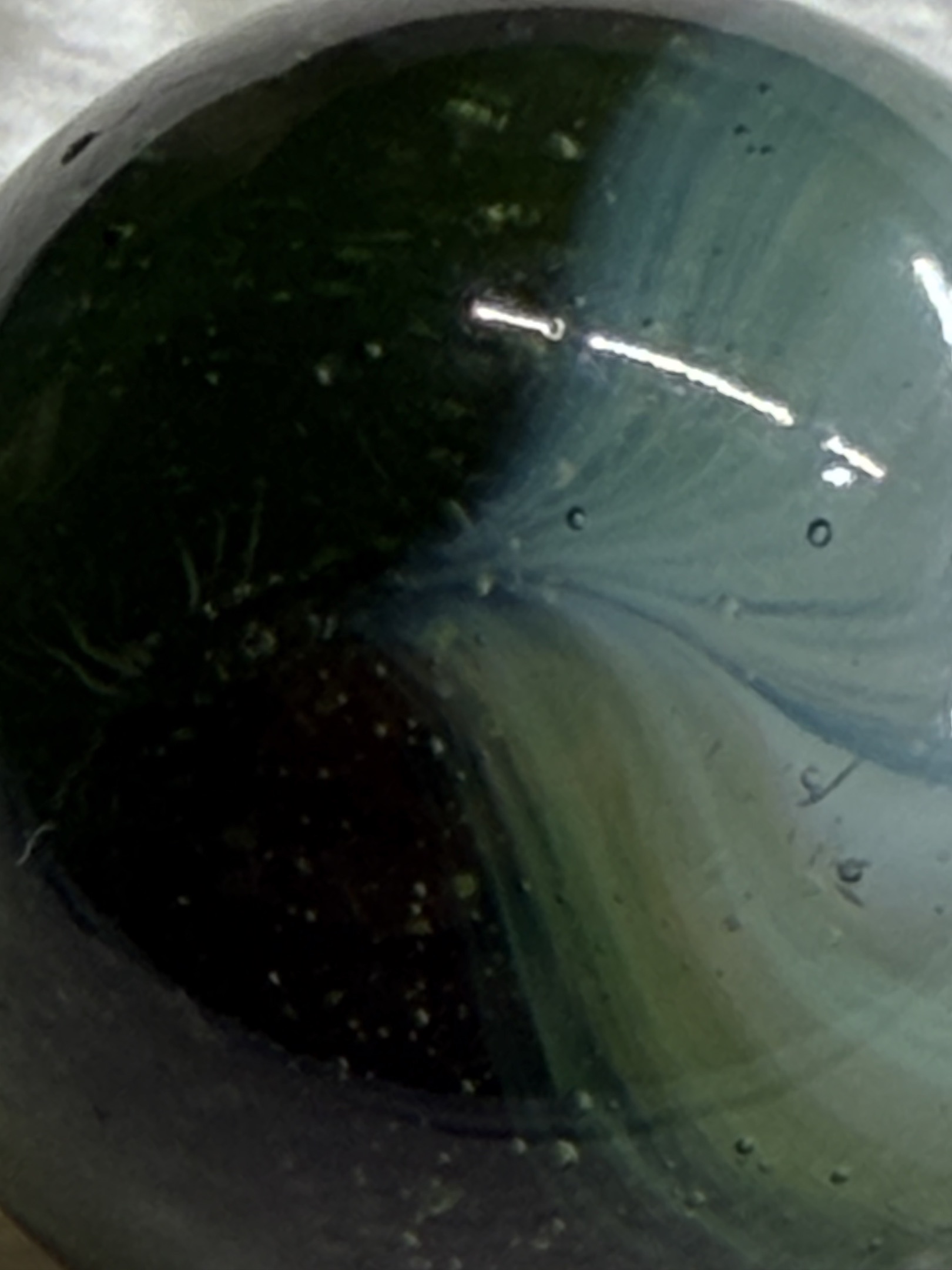 Green and White Prize Name Swirl by Akro Agate
