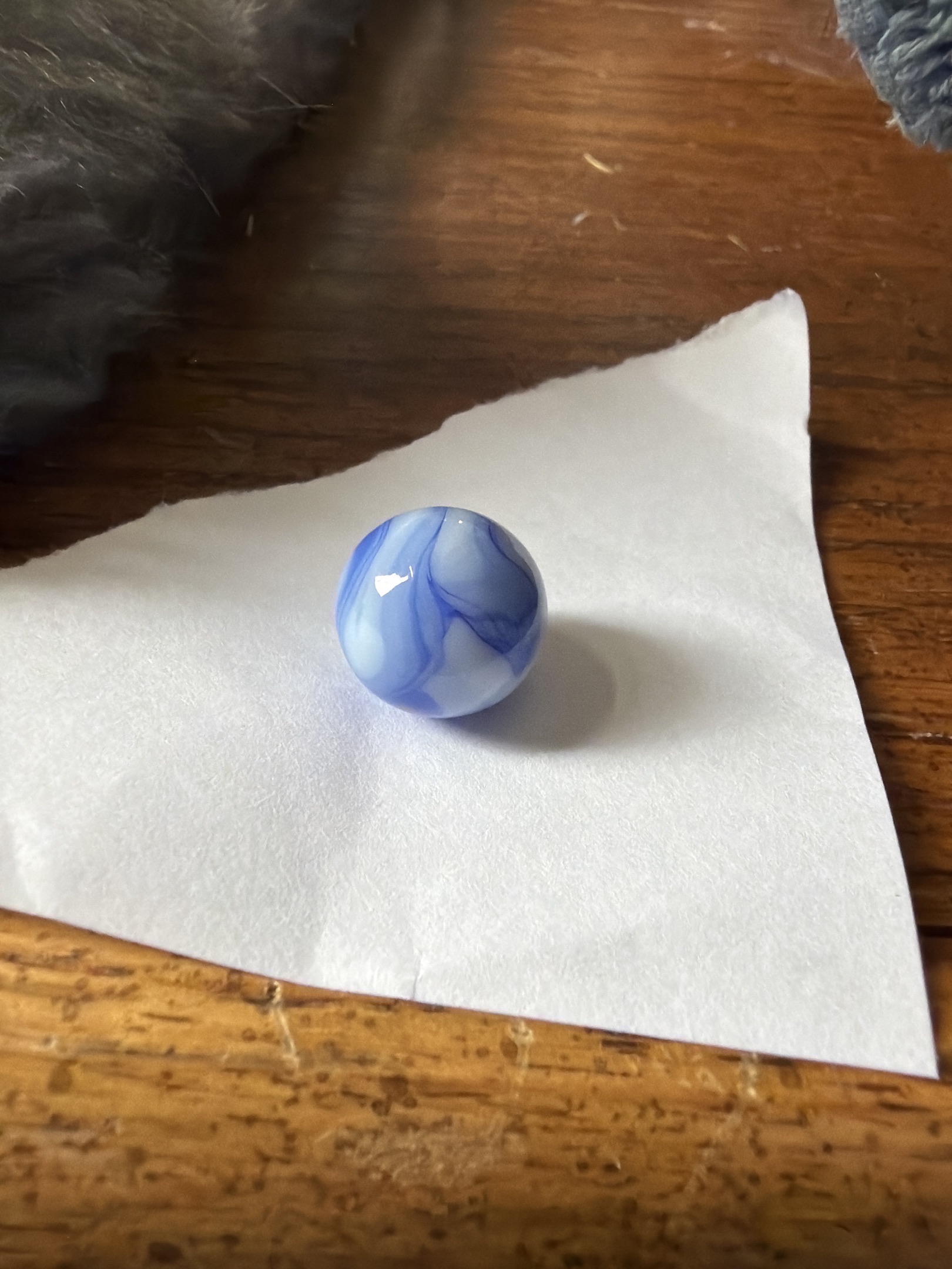 Blue and White Swirl by Alley Agate