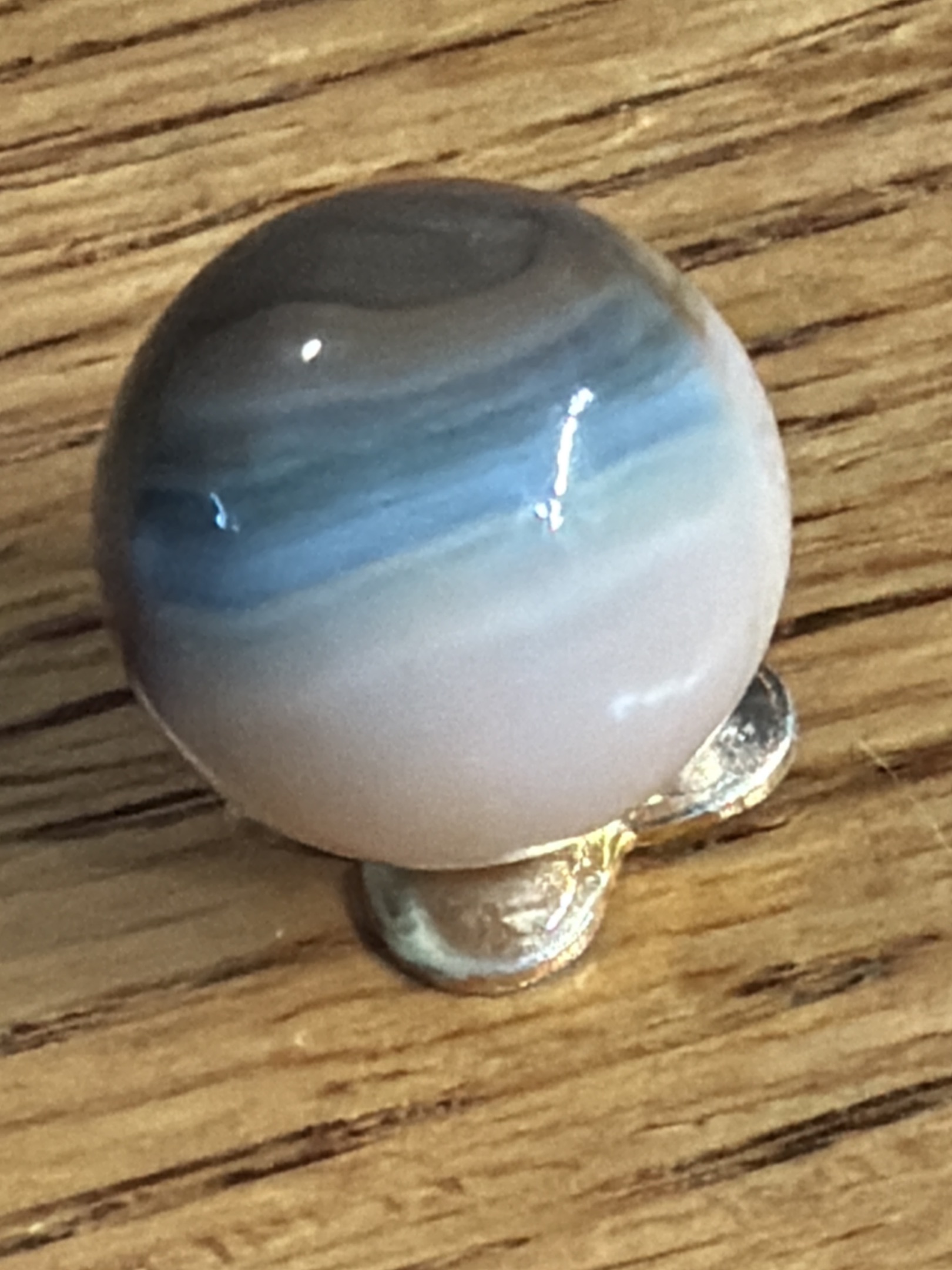 Blue and Brown Moss Agate Patch by Akro Agate Company