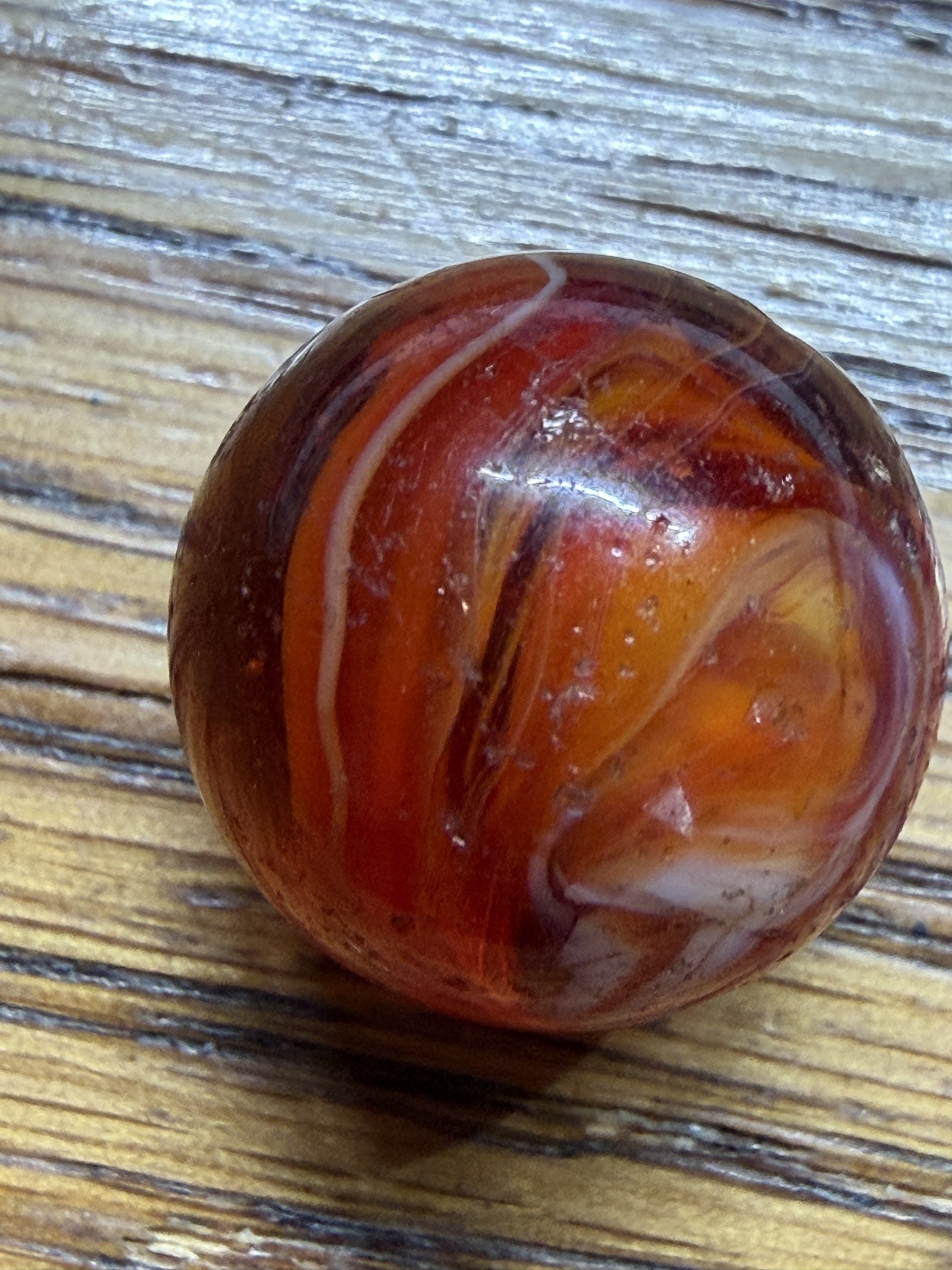 Transparent Red Swirl by Christensen Agate Company