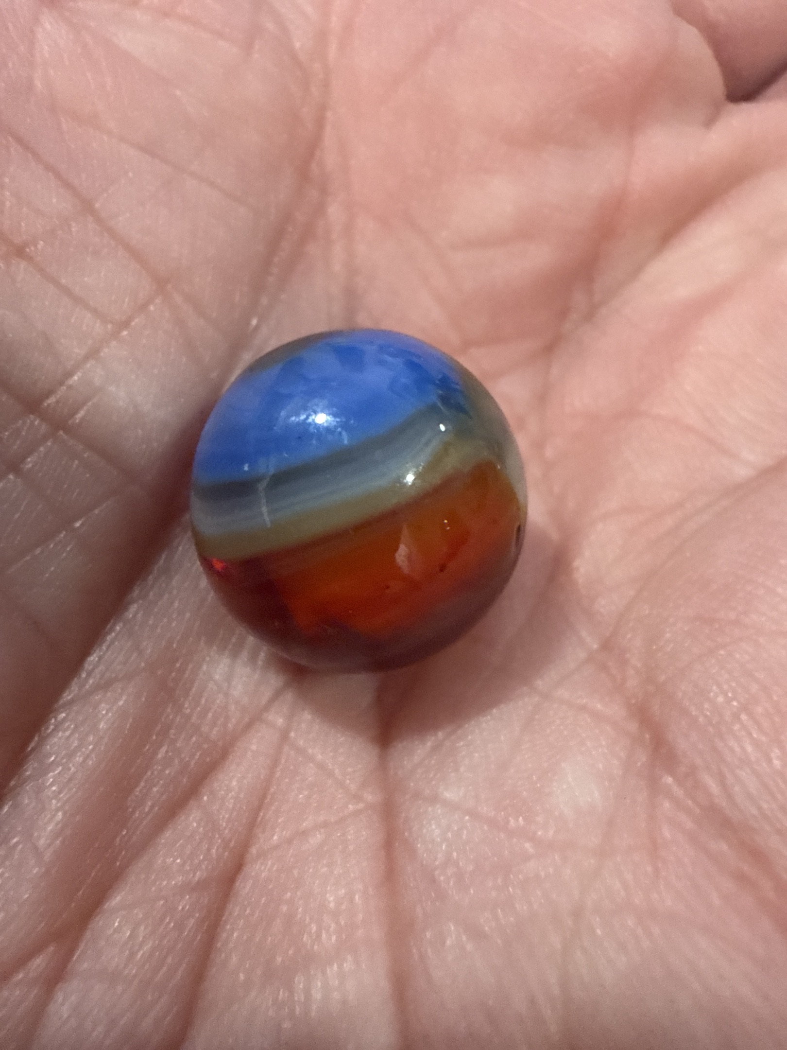 Special - Blue and Red Orange by Akro Agate, identification view