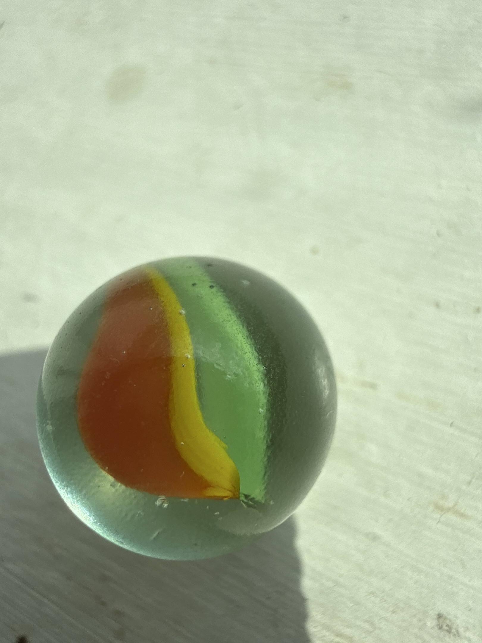 Rainbow Three-Color Cat's Eye by Vitro Agate, identification view
