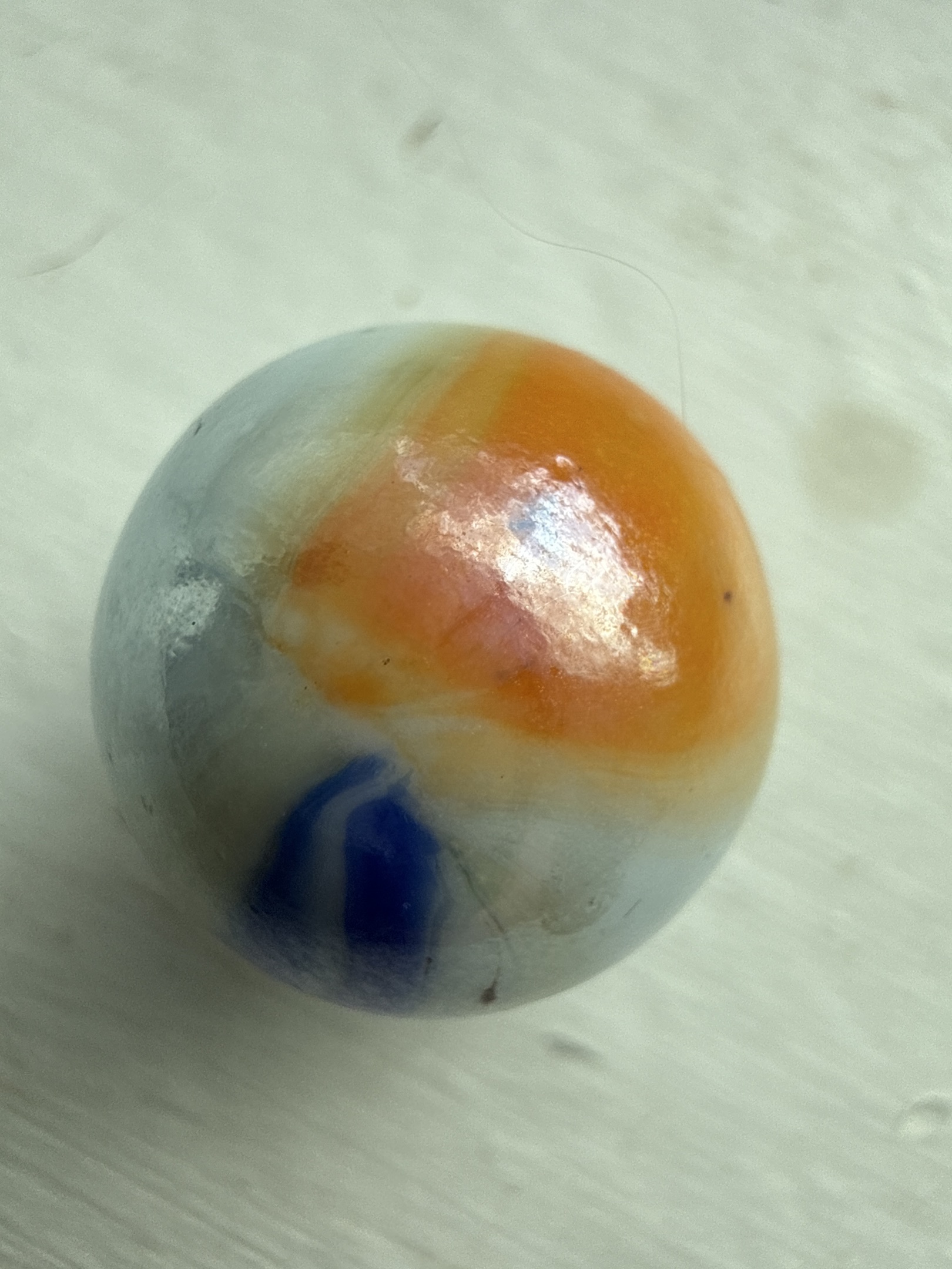 Special - Orange and Blue Tri-Color Patch by Akro Agate