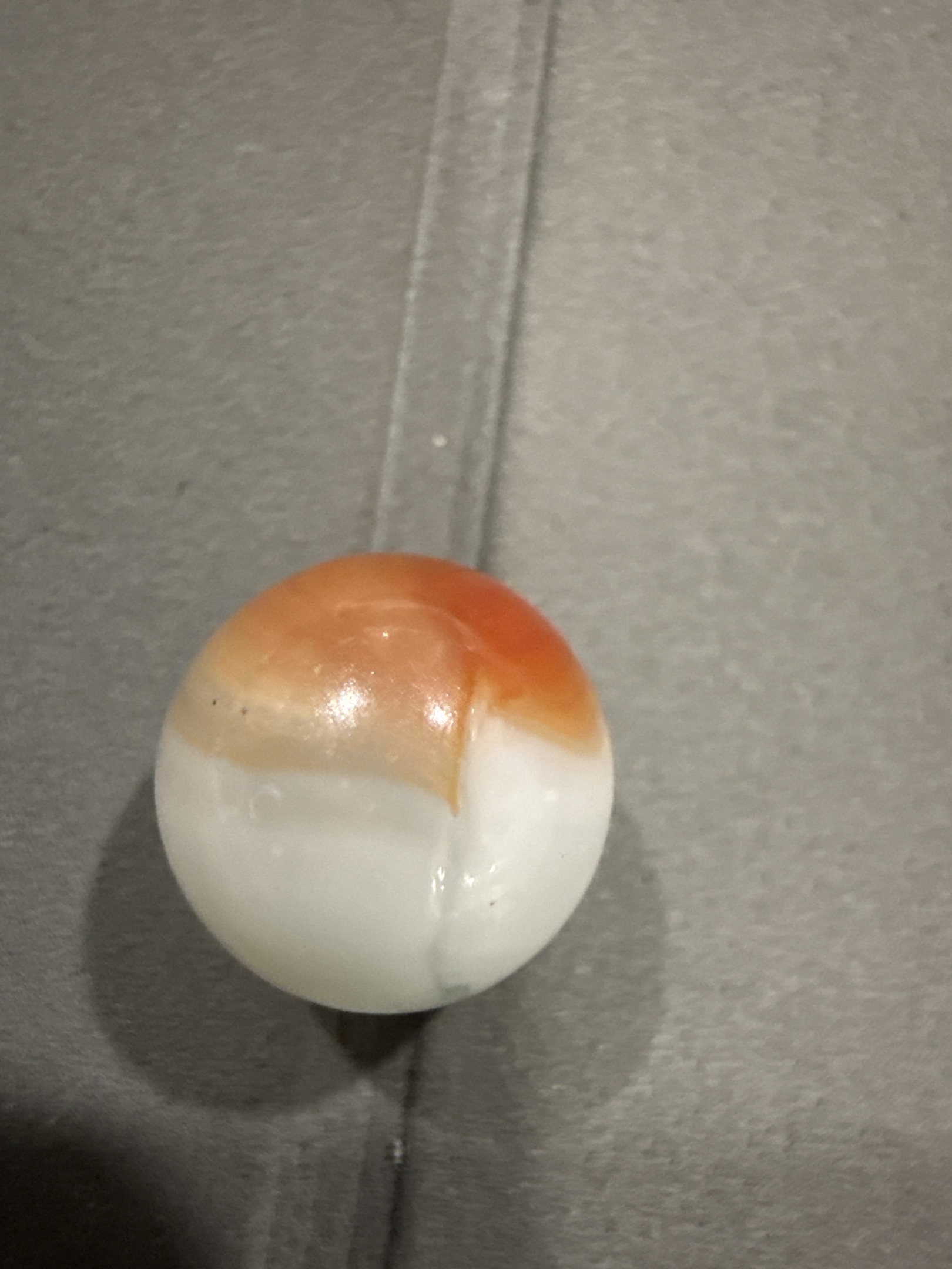 Orange and White Patch by Akro Agate