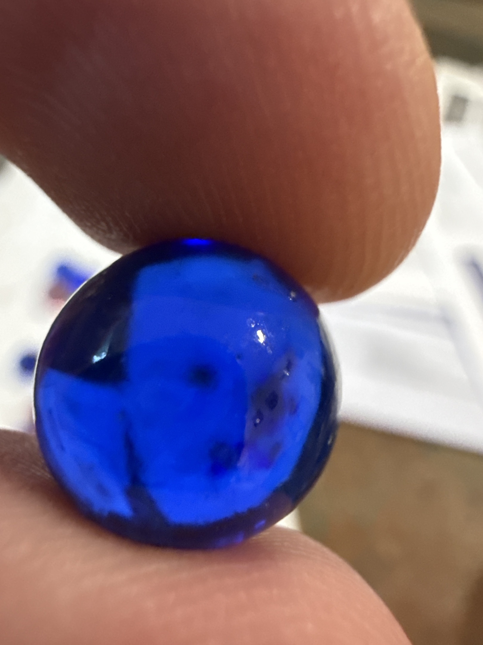 Blue Clearie - Cobalt Blue by Vitro Agate, identification view