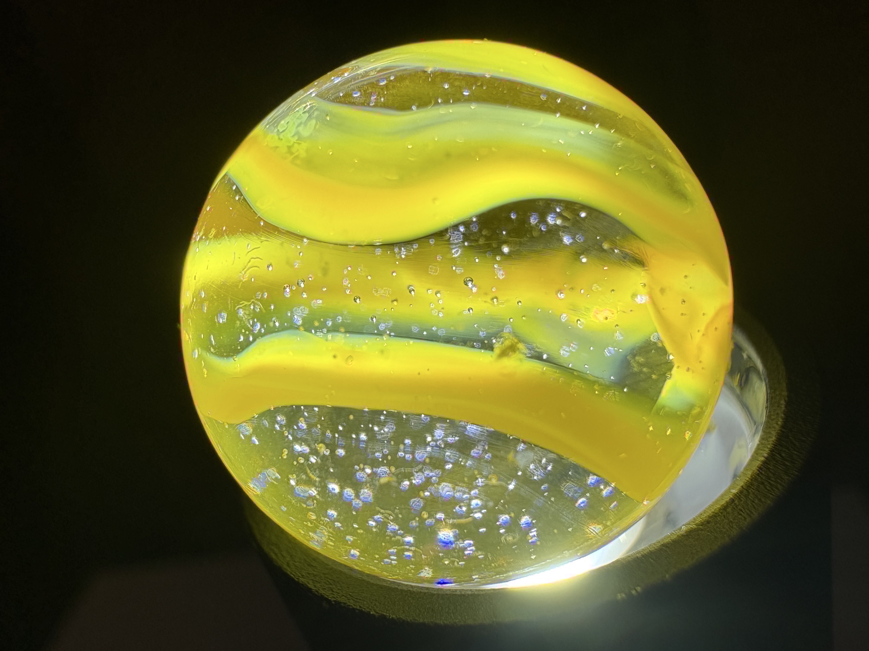 Marble King Clear Rainbow (Yellow) by Marble King, identification view