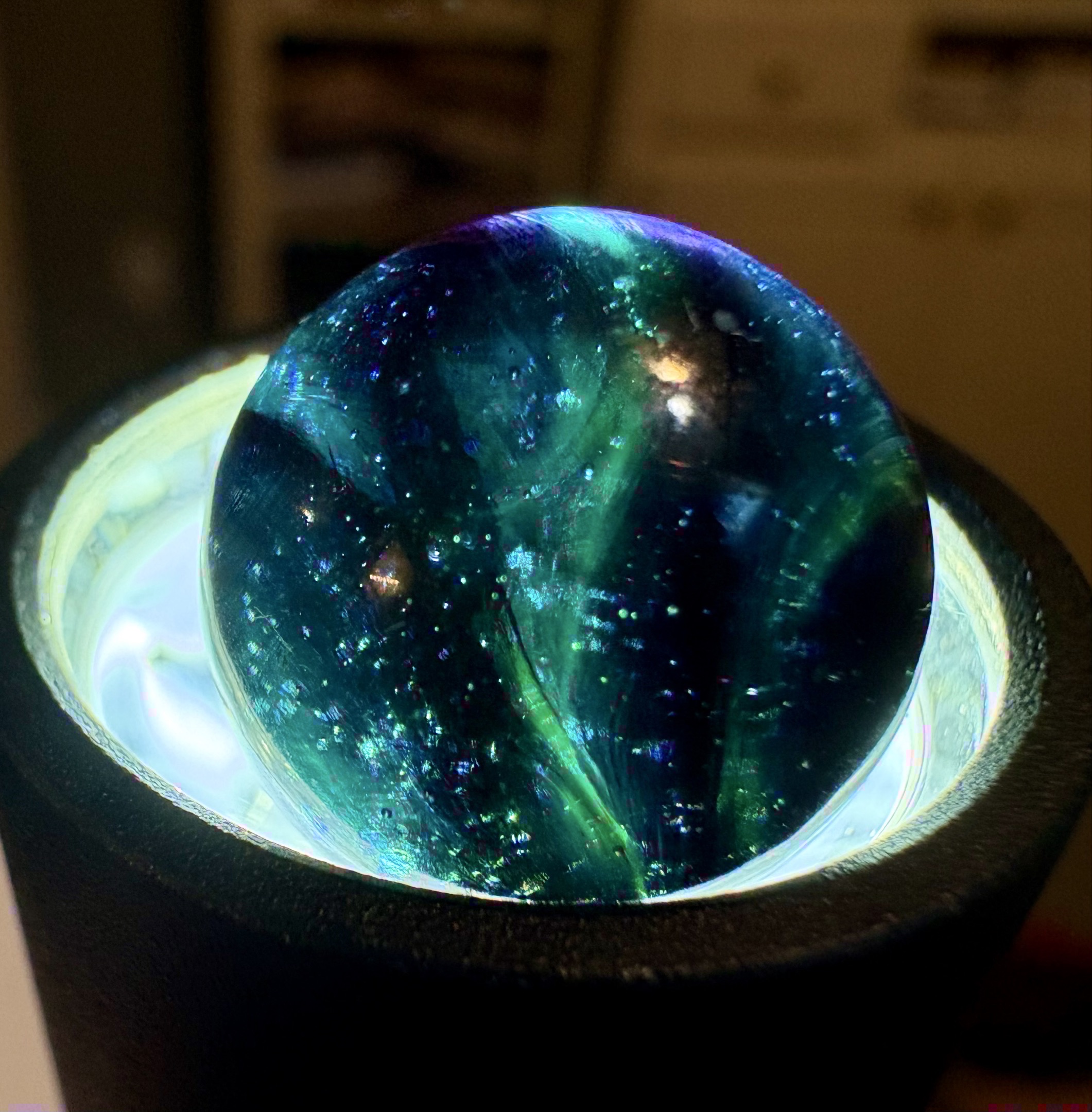 Ravenswood Dark Translucent Swirl by Ravenswood Novelty Works, identification view
