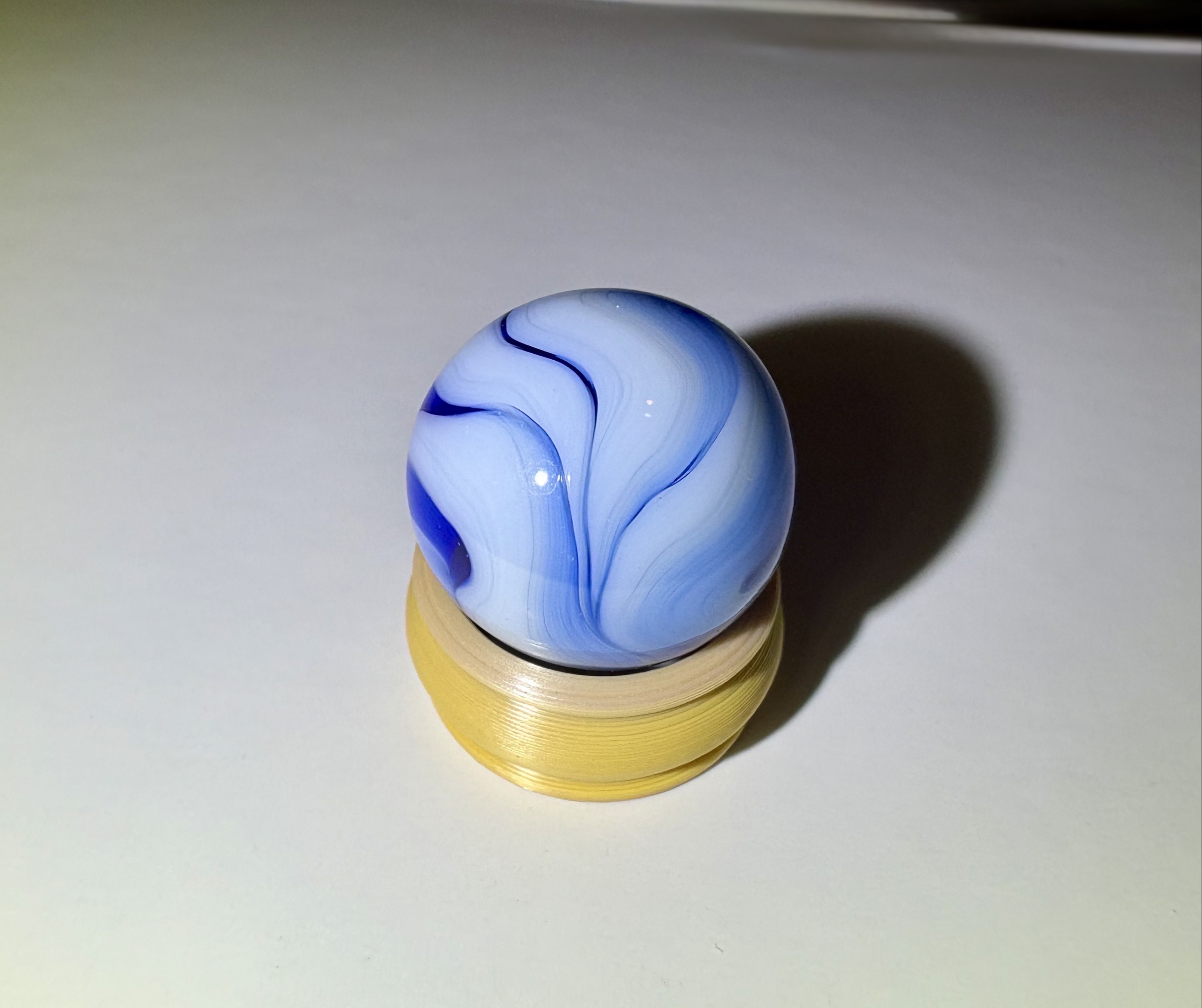 Blue and White Swirl by Alley Agate, identification view