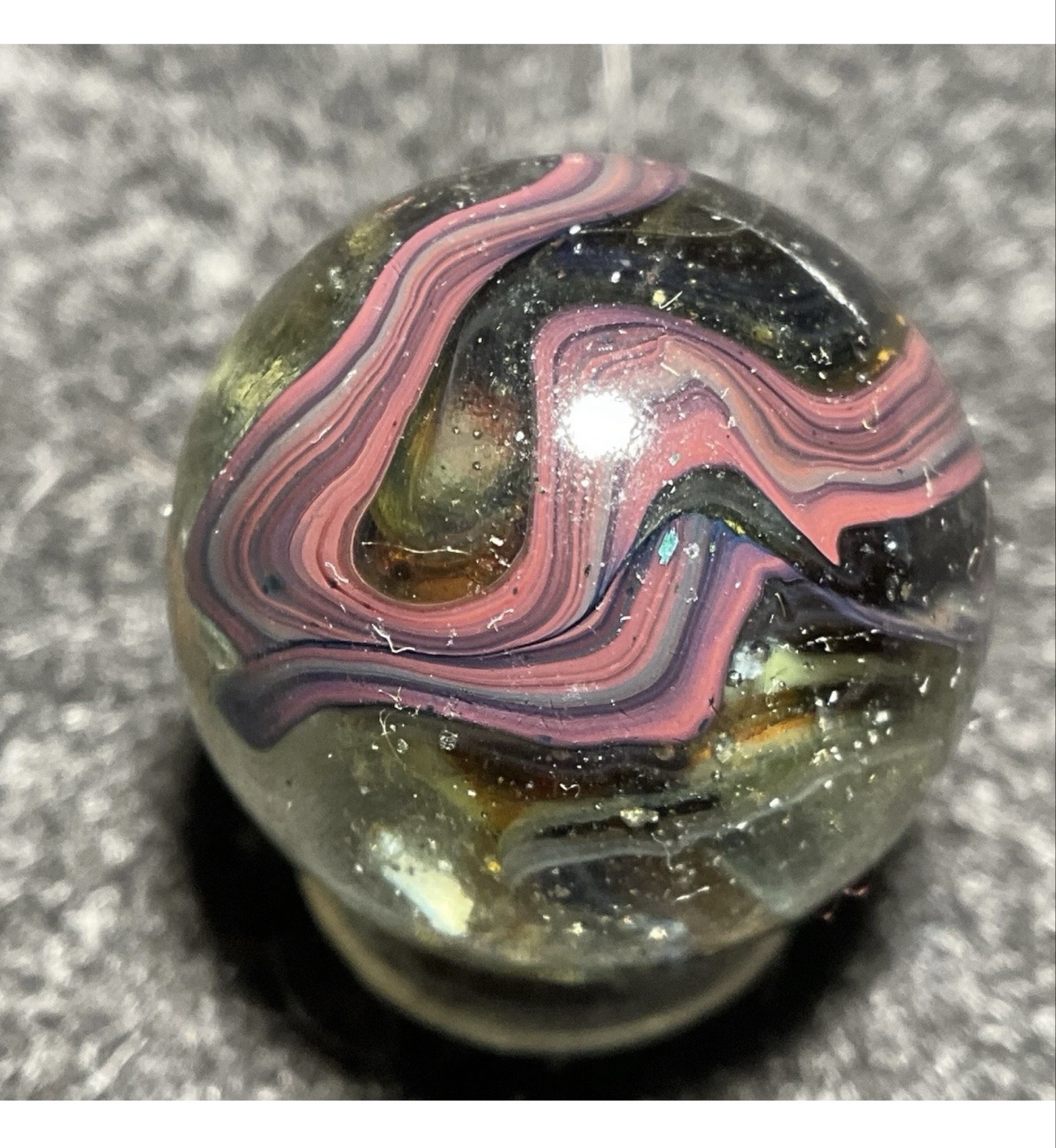 Superman Swirl 'Moon Dog' by Dave's Appalachian Swirls, identification view