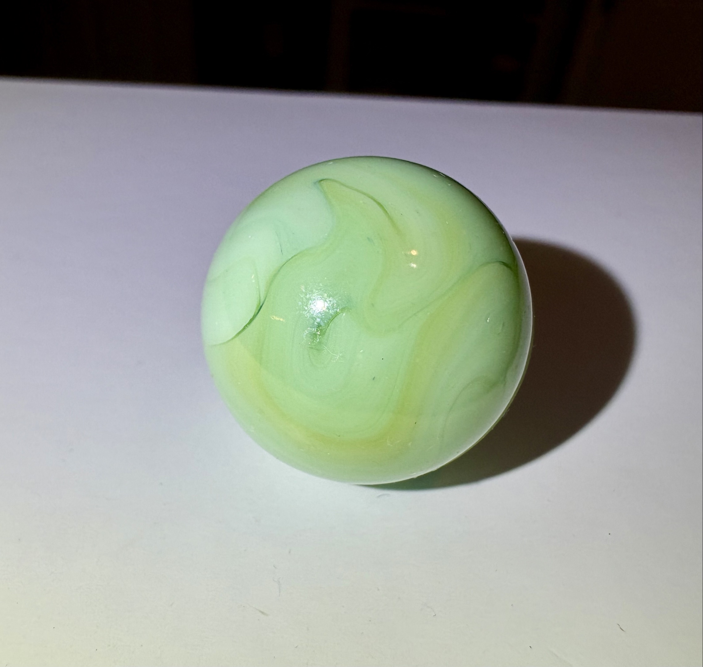 Akro Agate Mint Green Slag by Akro Agate Company, identification view