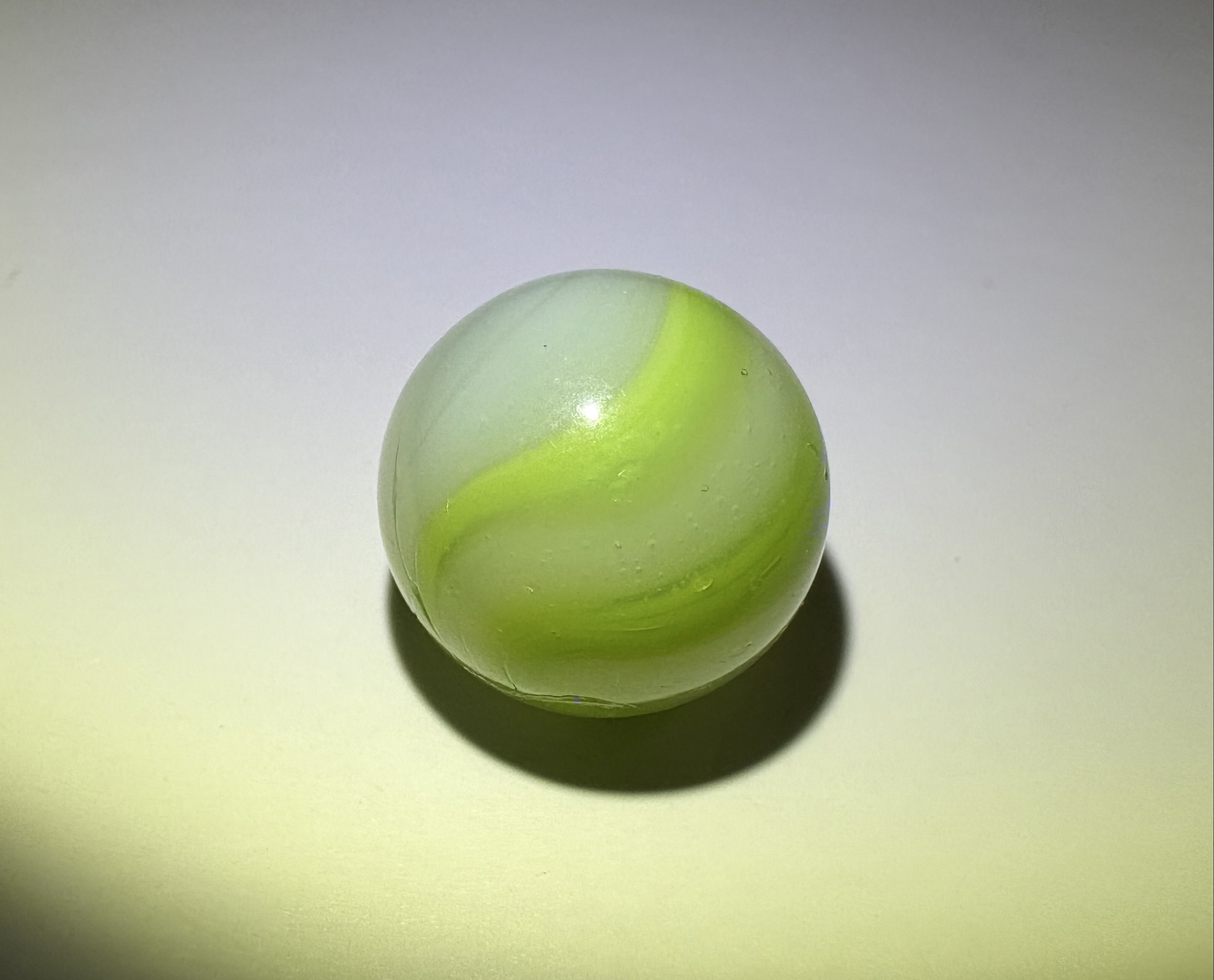 Lime Slag by Akro Agate Company, identification view