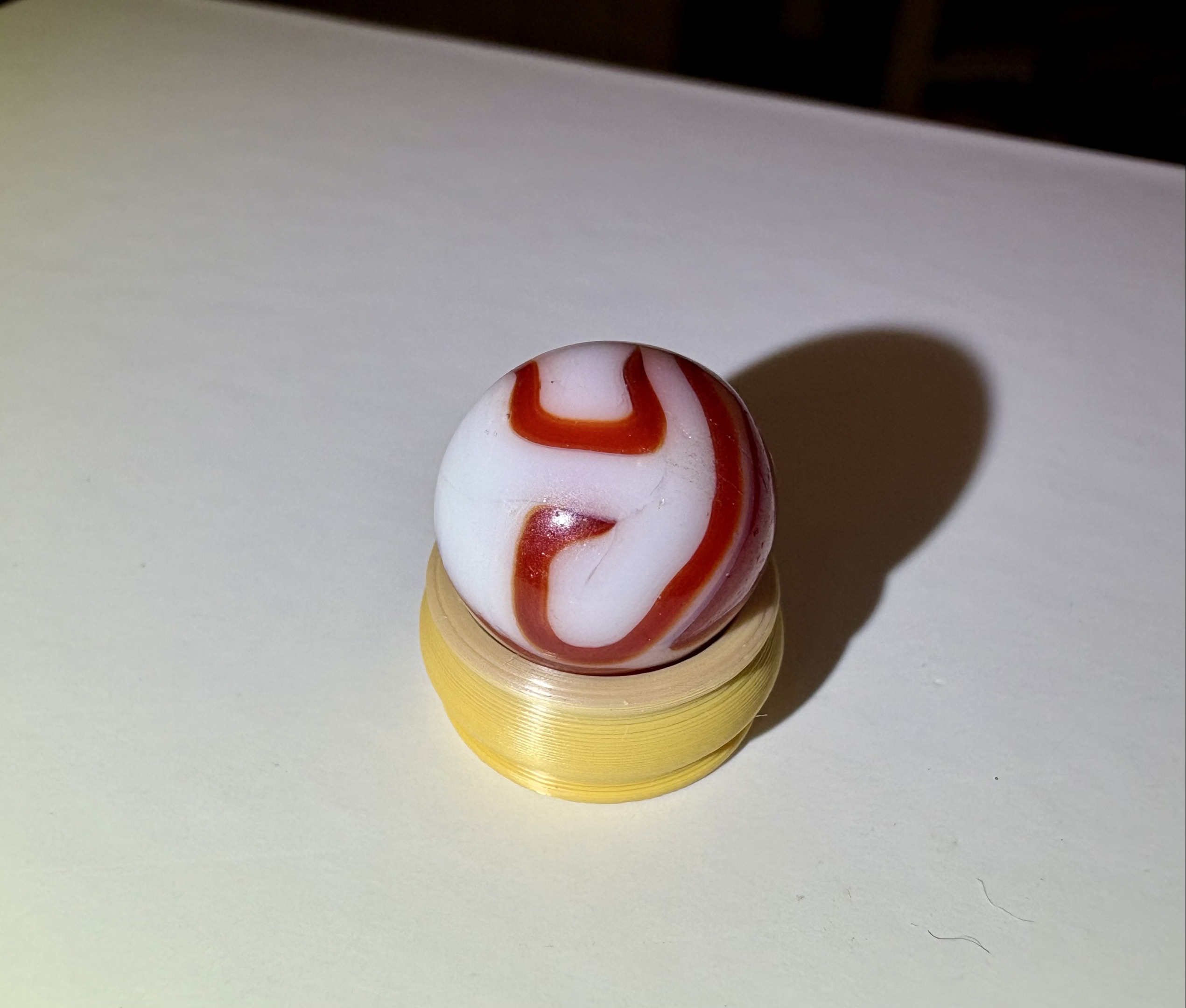 Red and White Swirl by Alley Agate