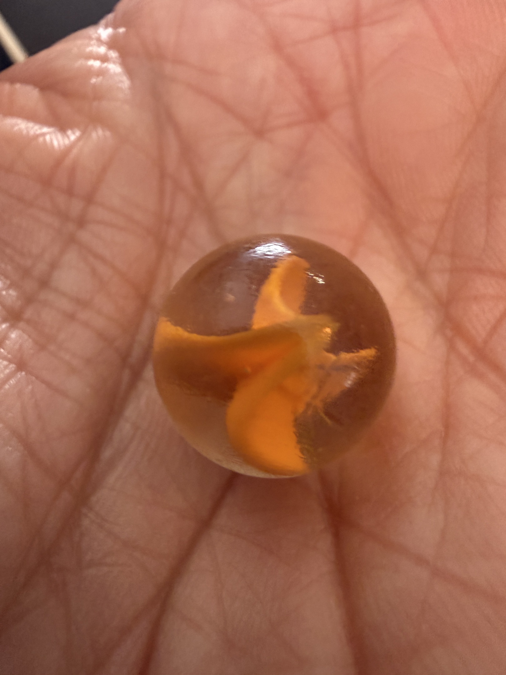Orange Ribbon Cat's Eye by Imperial Toy Company (Modern China)