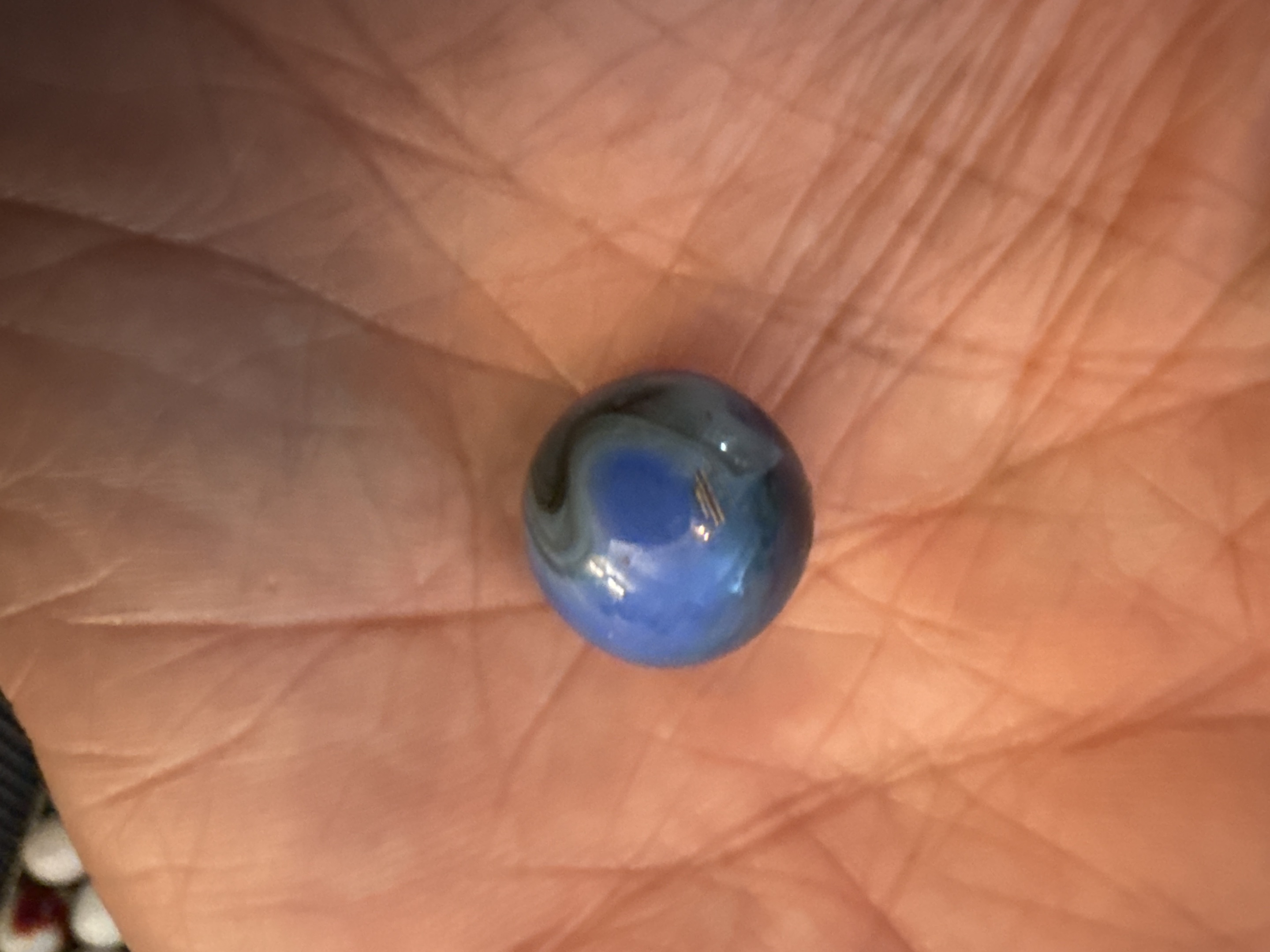Blue Opaque Patch by Vitro Agate Company, identification view