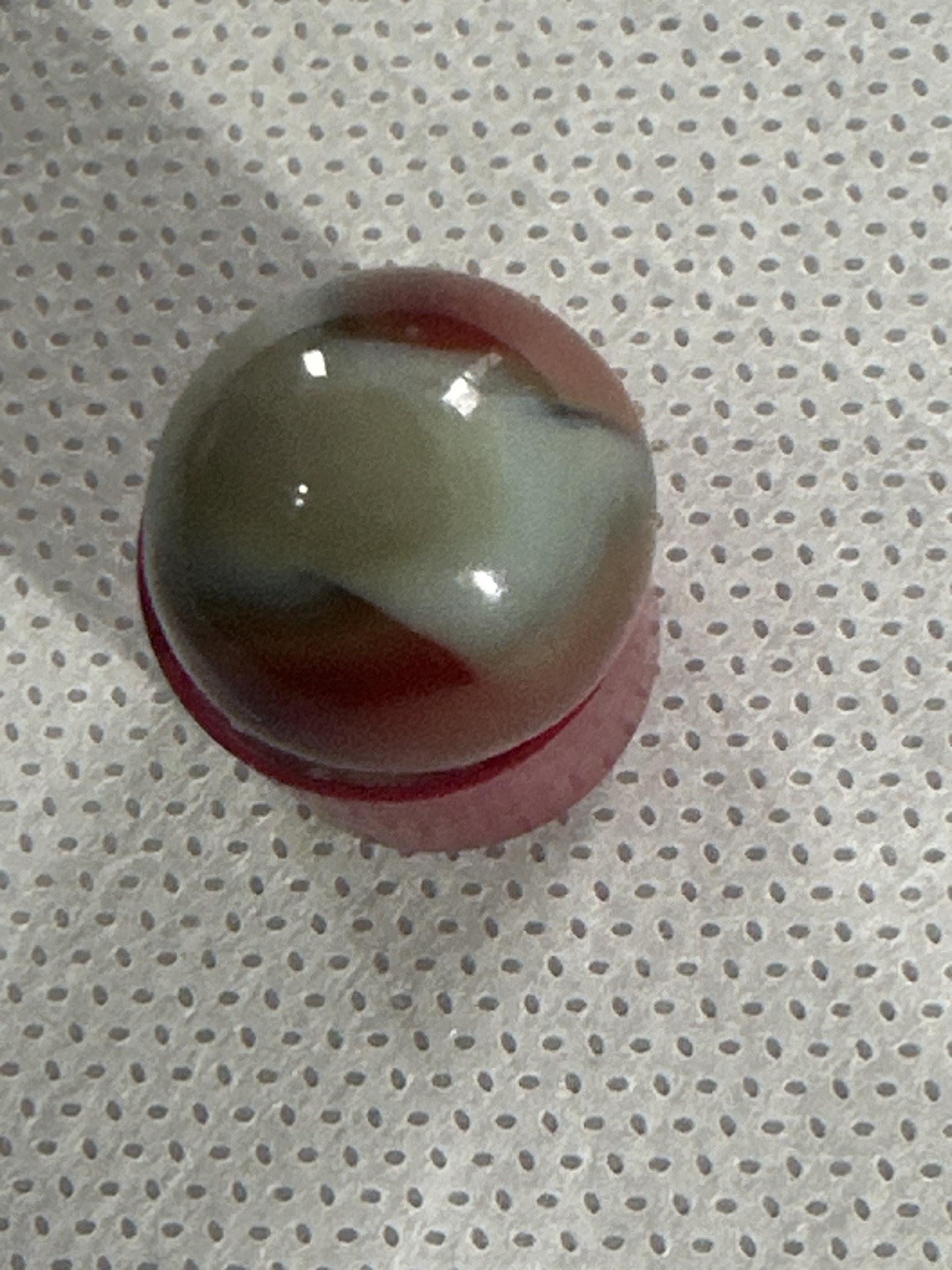 Olive and Oxblood/Brick Red Swirl by Alley Agate