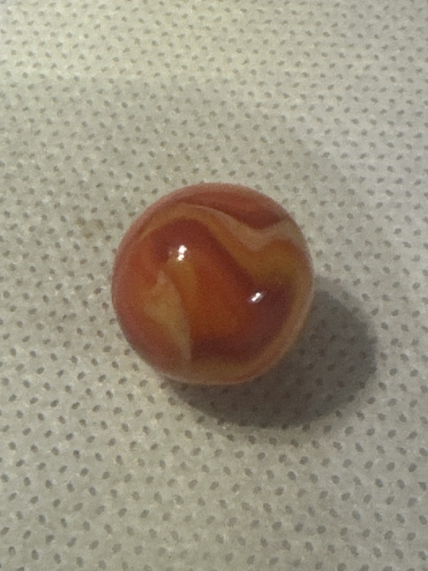 Peach and Orange Swirl by Alley Agate, identification view