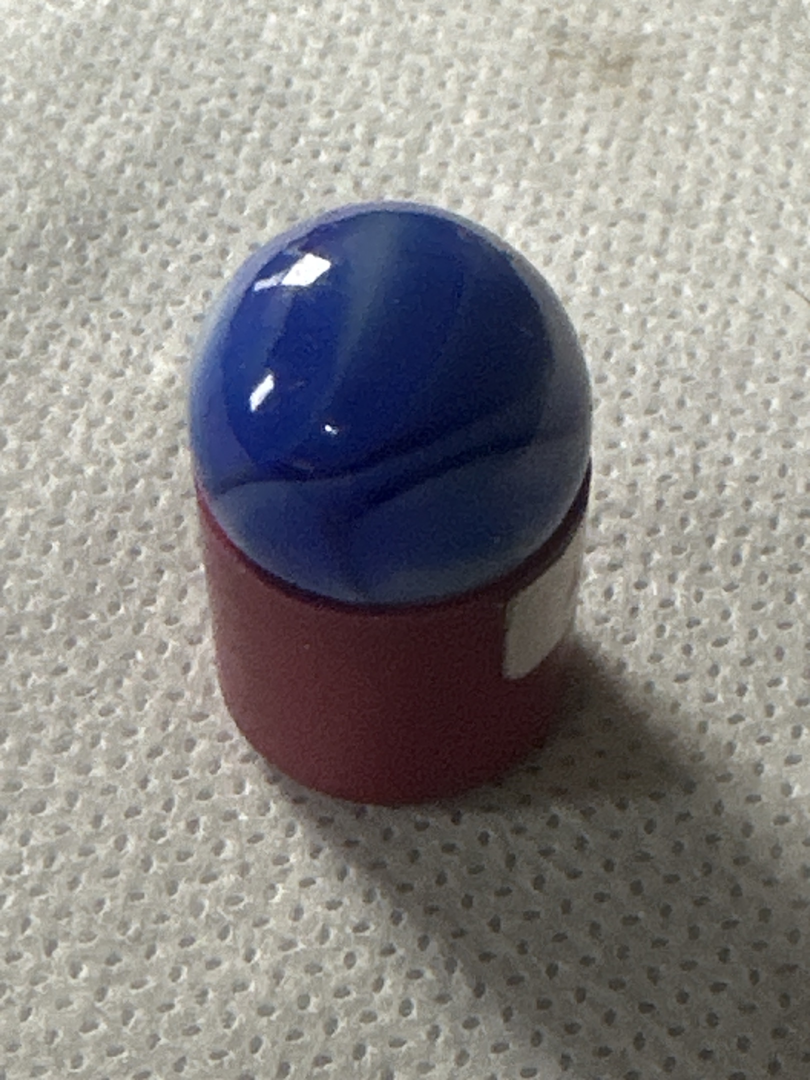 Blue Zebra / Blue Swirl by Peltier Glass Company, identification view