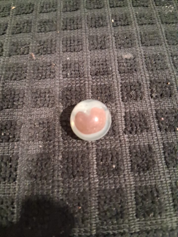 Pink Ghost Clearie by Marble King, identification view