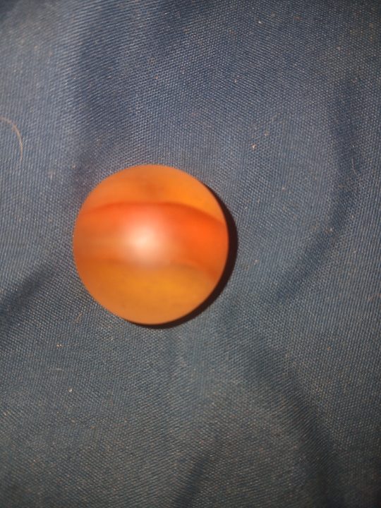 Orange Carnelian Slag by Akro Agate, identification view