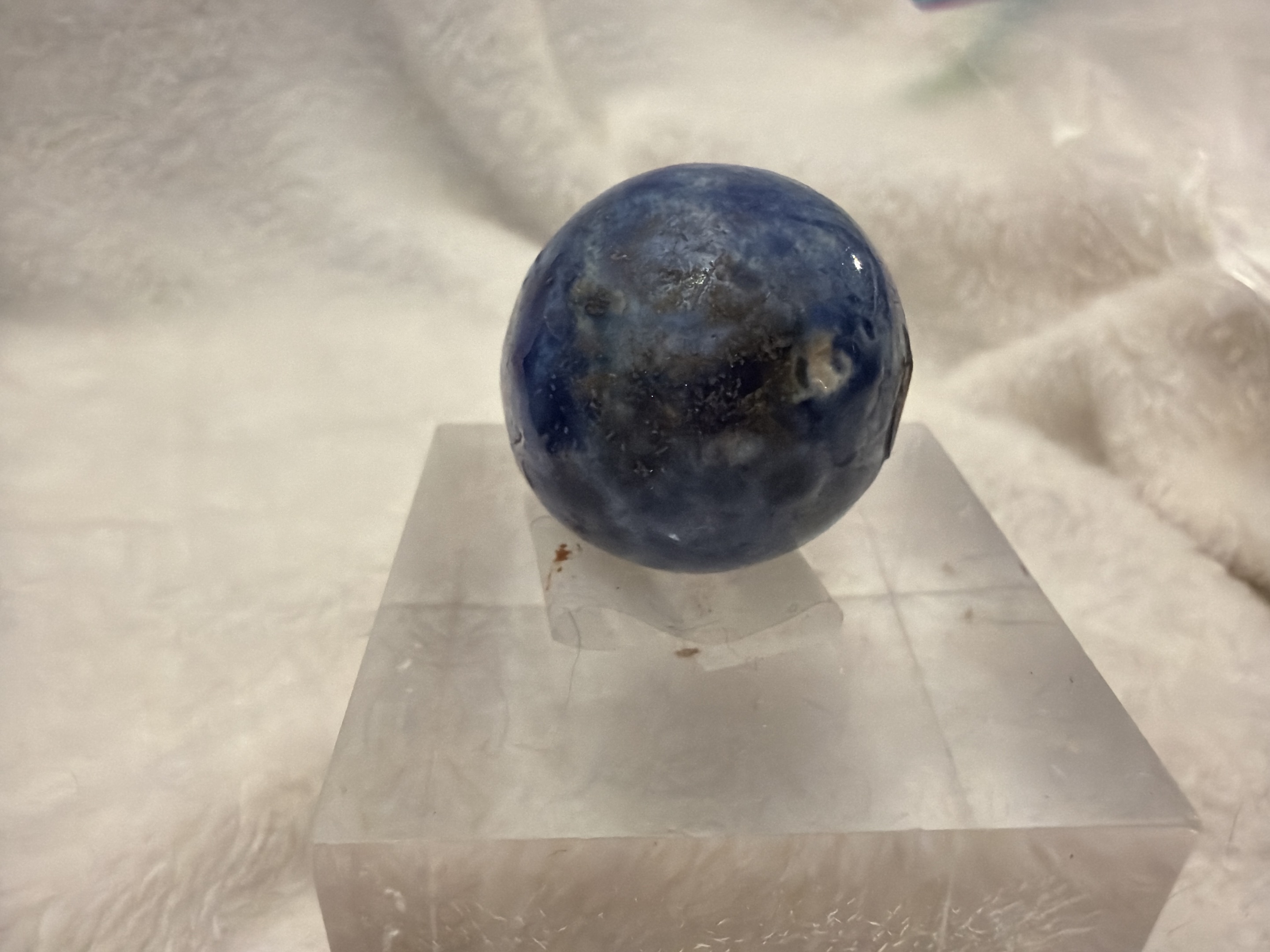 Glazed Clay / Crockery Marble by German or American Folk Art