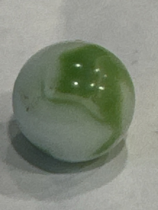 Green and White Corkscrew by Akro Agate