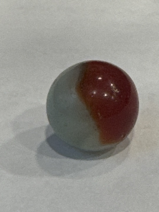 Oxblood and Gray Patch by Akro Agate