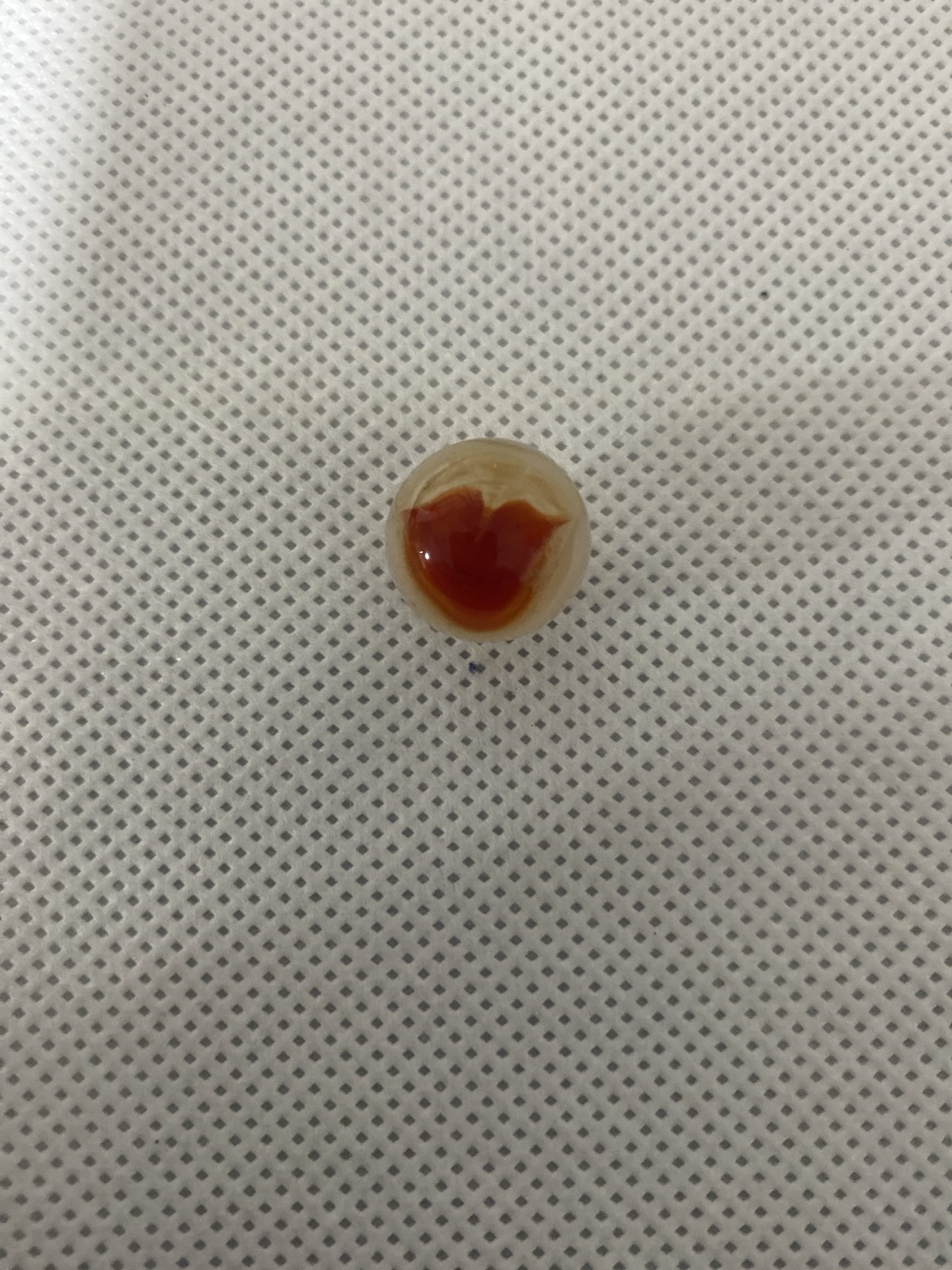 Prize Name (Orange/Red & Cream) by Akro Agate, identification view