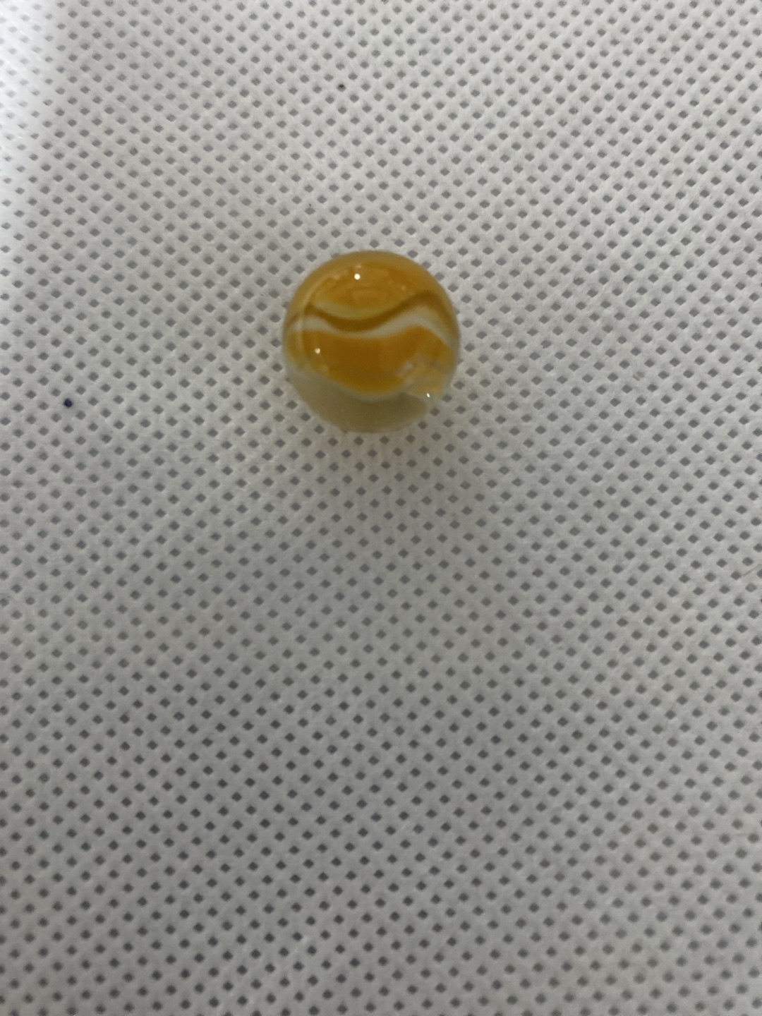 Yellow and White Swirl by Alley Agate, identification view