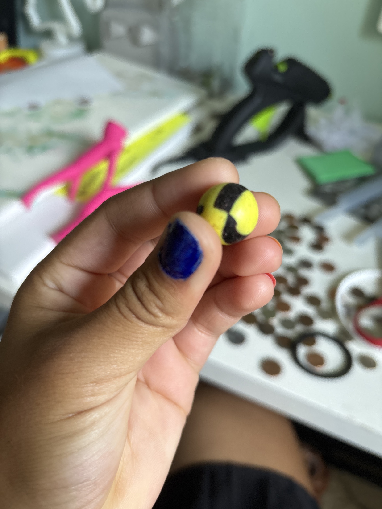 Yellow and Black Swirl by Marble King