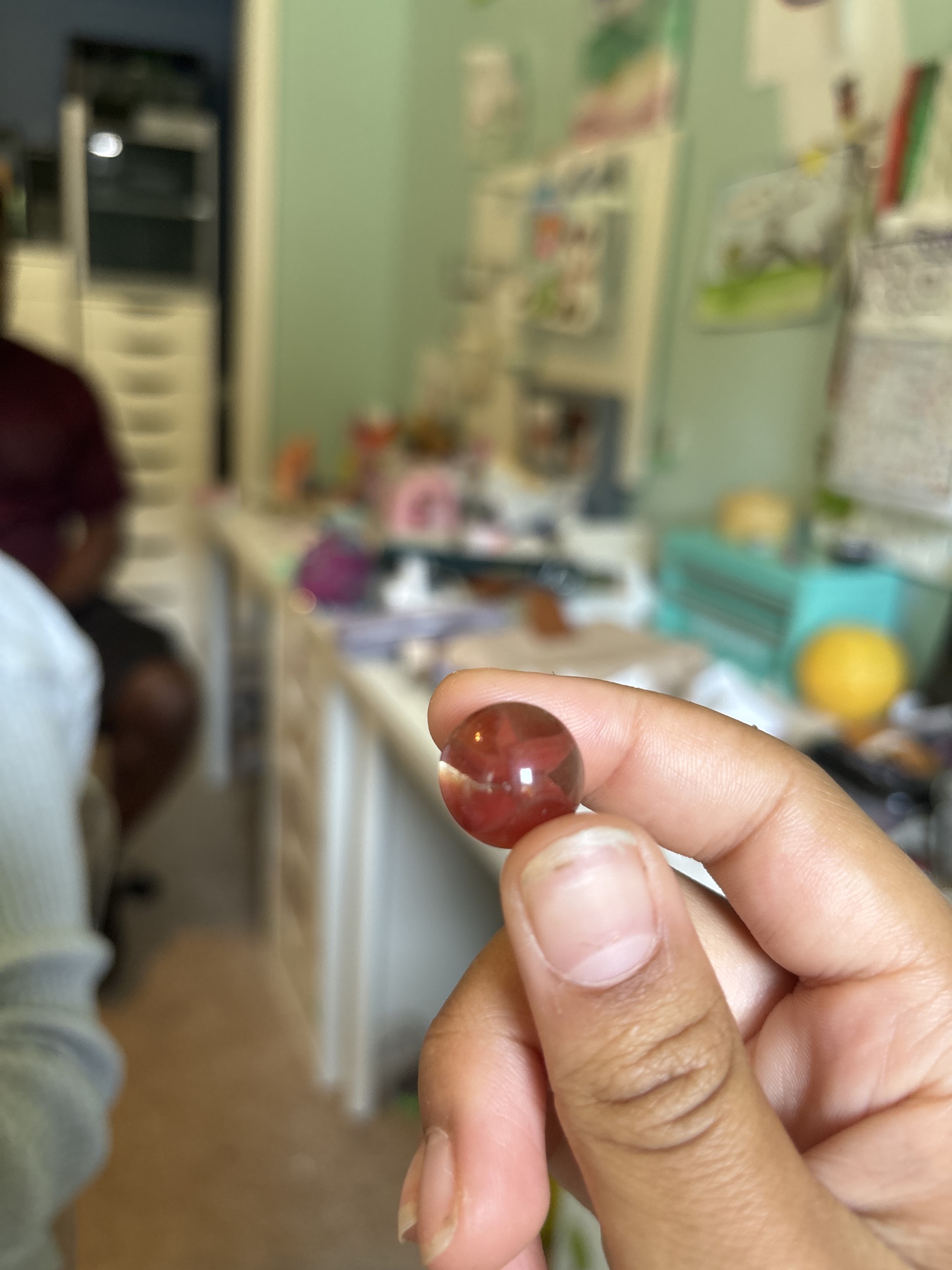 All-Red / Single-Color Cat's Eye by Vitro Agate
