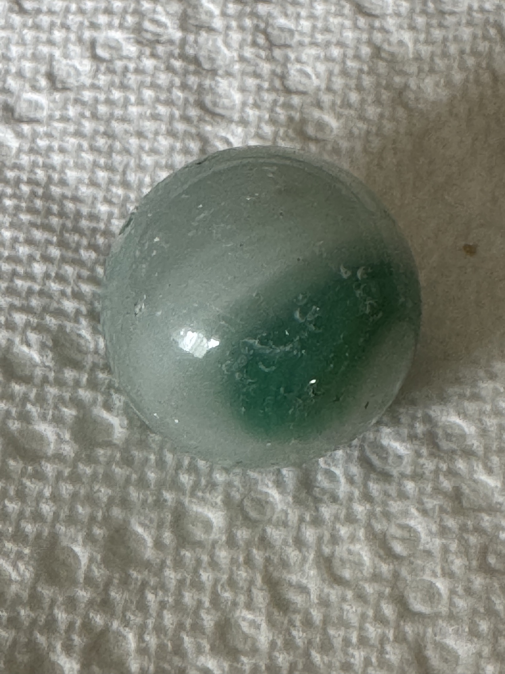Single Vane Green Shooter by Vitro Agate, identification view
