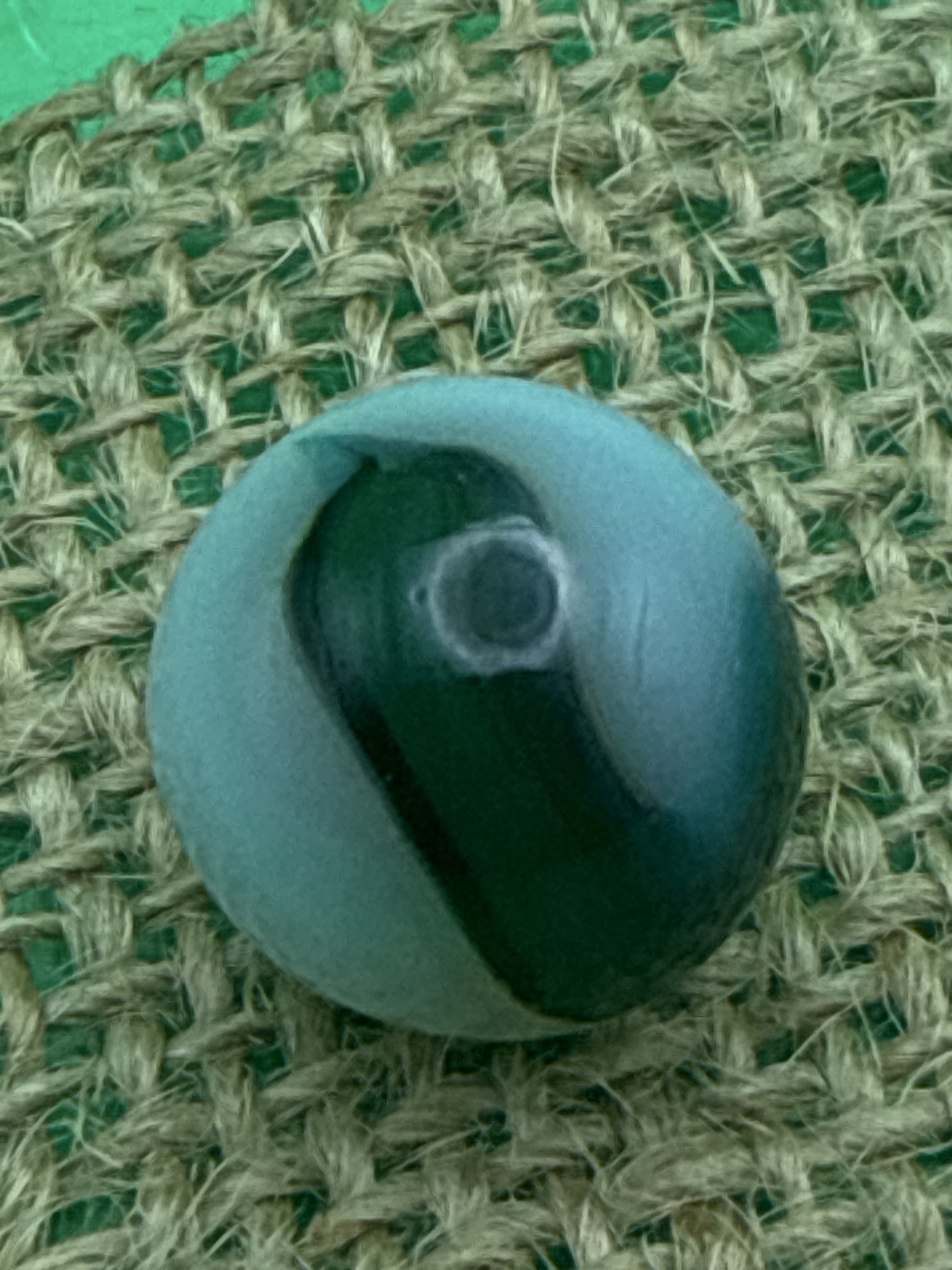 Aqua Opaque Patch with Dark Green by Akro Agate, identification view
