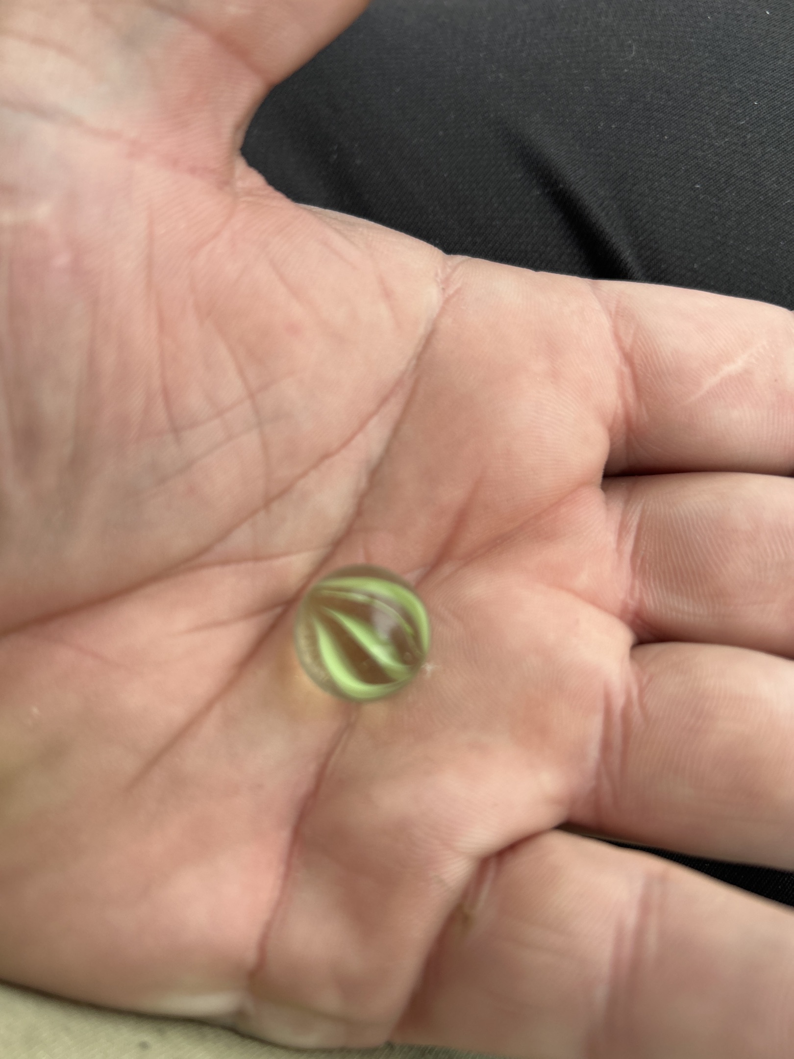 Multi-Vane Green Cat's Eye by Vitro Agate, identification view